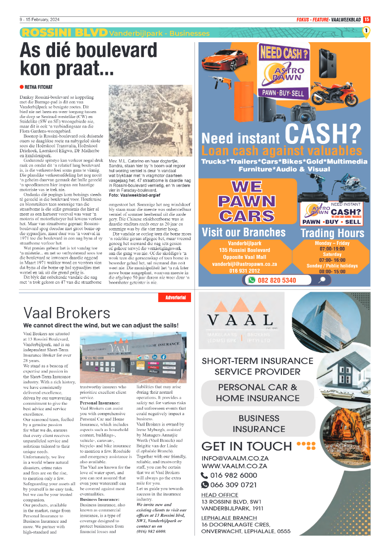 Vaalweekblad 9 – 15 February, 2024 page 15