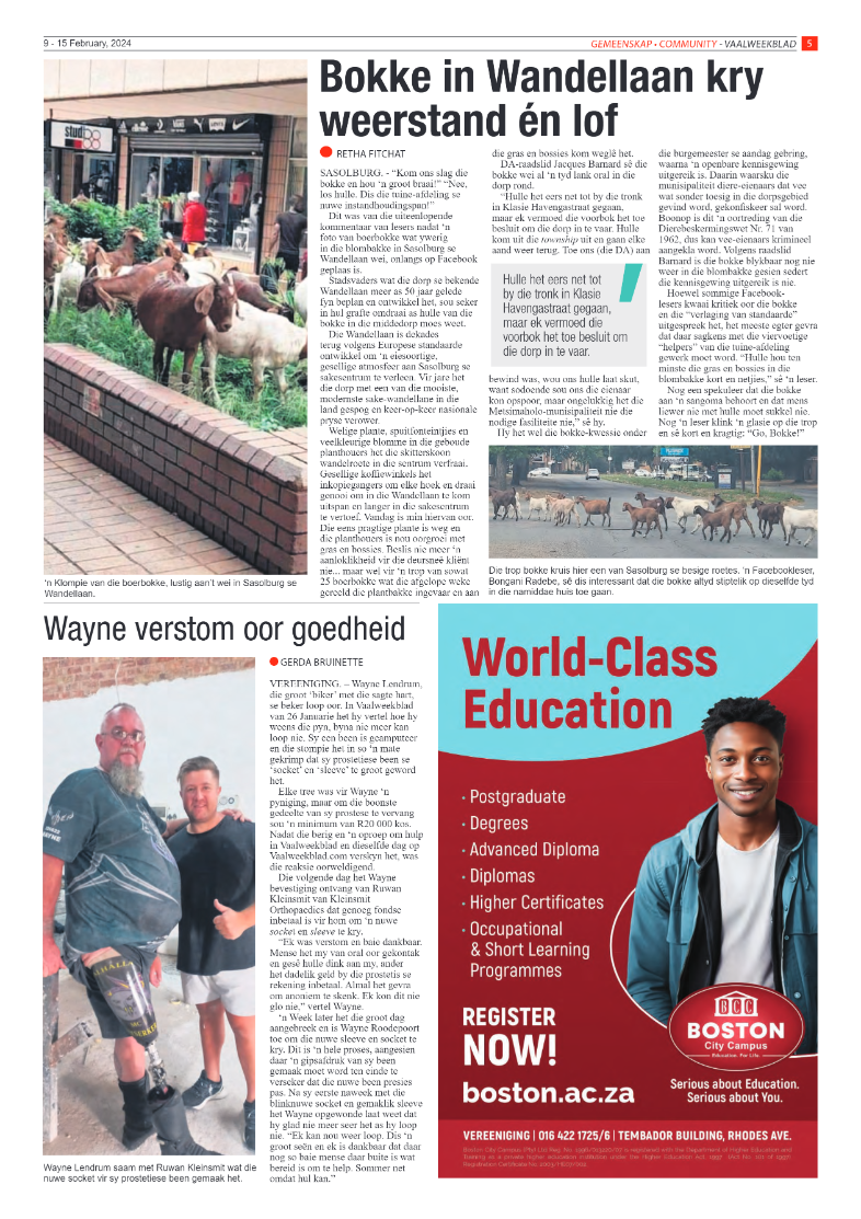 Vaalweekblad 9 – 15 February, 2024 page 5