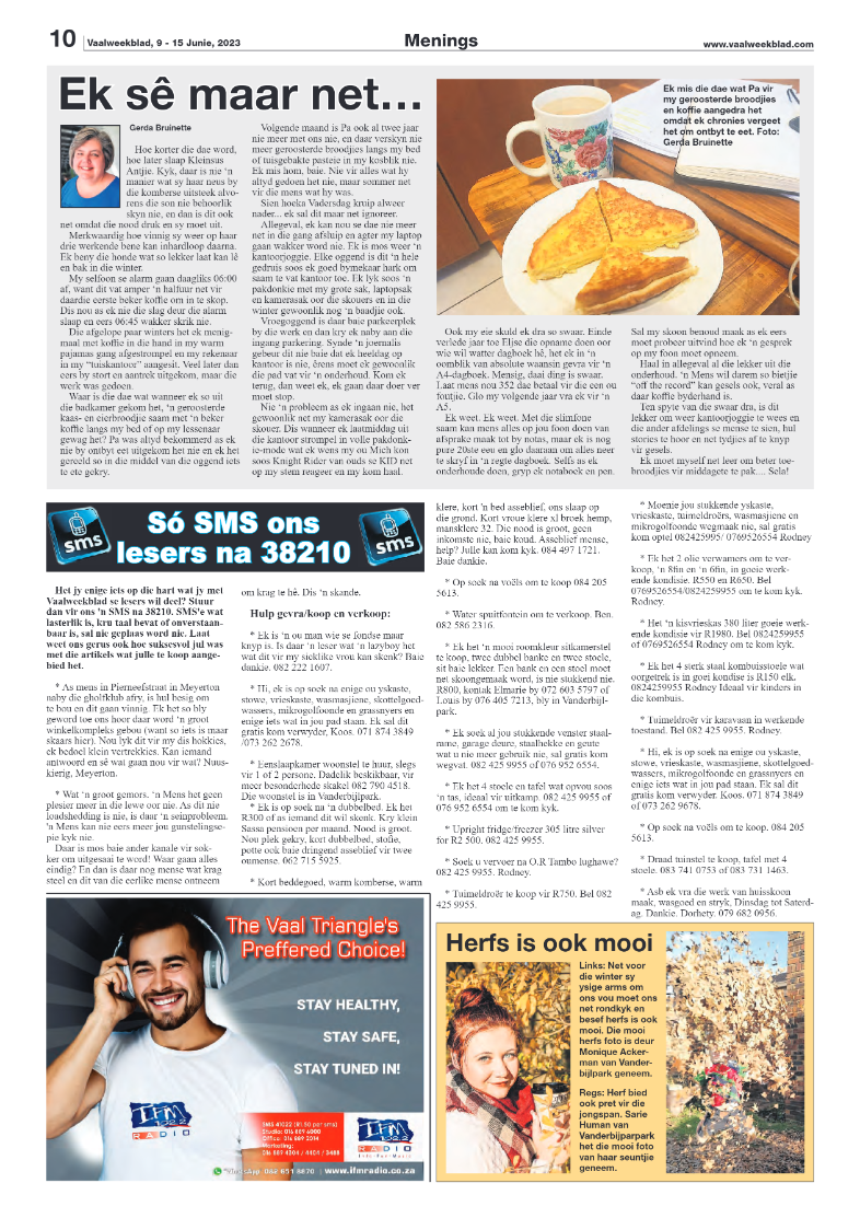 Vaalweekblad, 9 – 15 Junie, 2023 page 10
