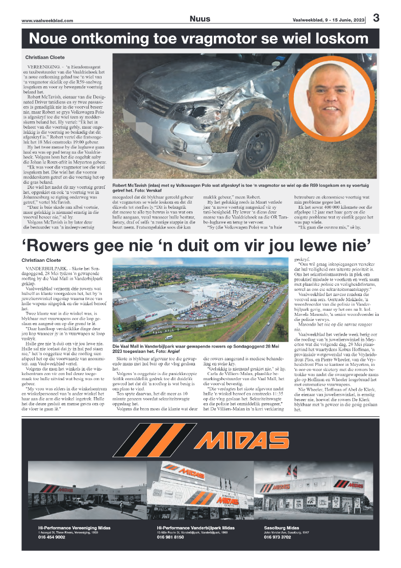 Vaalweekblad, 9 – 15 Junie, 2023 page 3