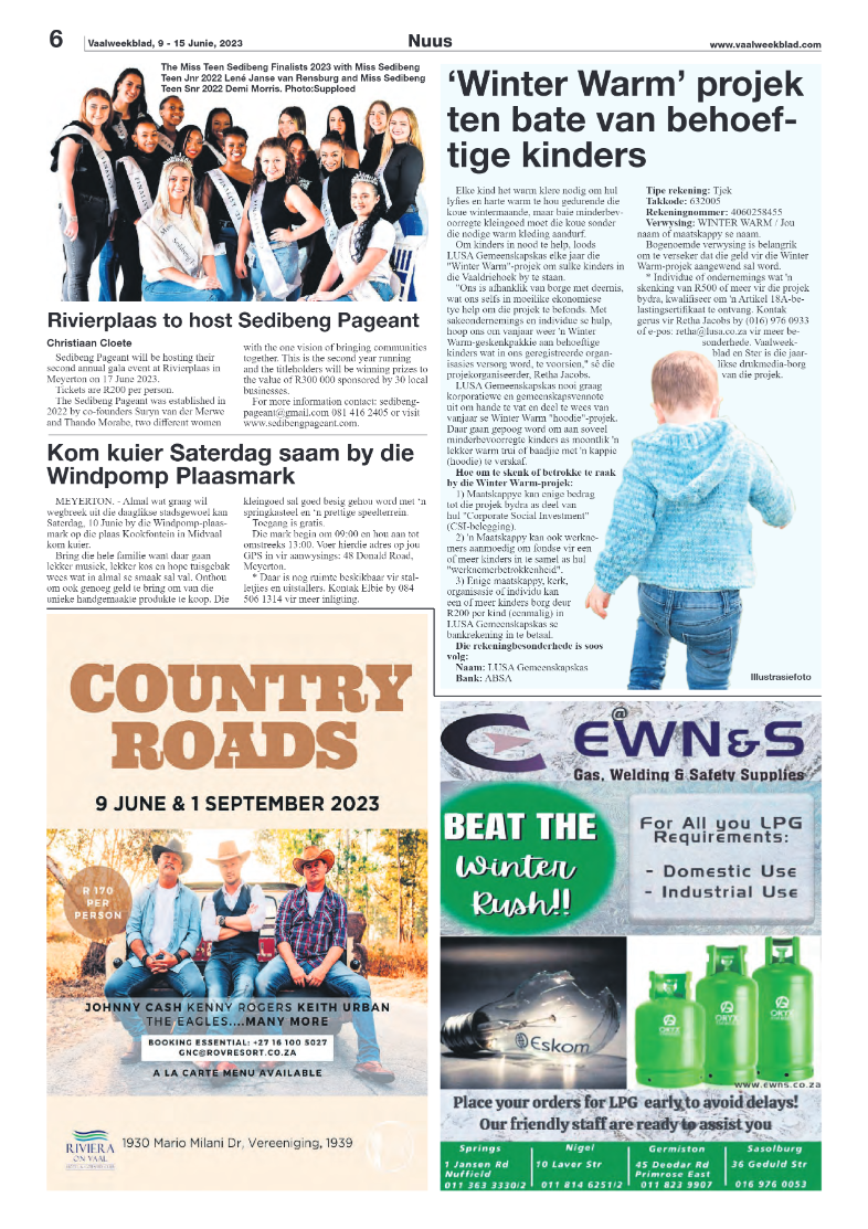 Vaalweekblad, 9 – 15 Junie, 2023 page 6