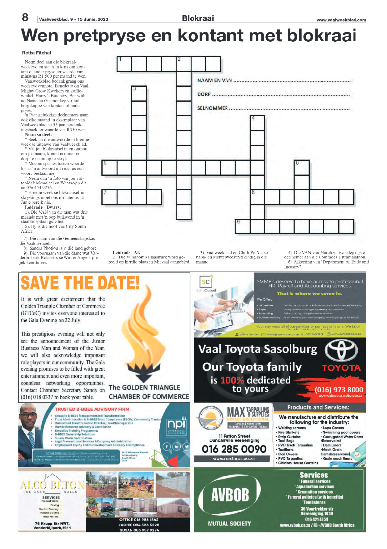 Vaalweekblad, 9 – 15 Junie, 2023 page 8