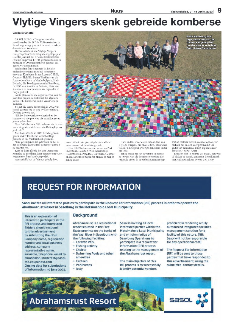 Vaalweekblad, 9 – 15 Junie, 2023 page 9