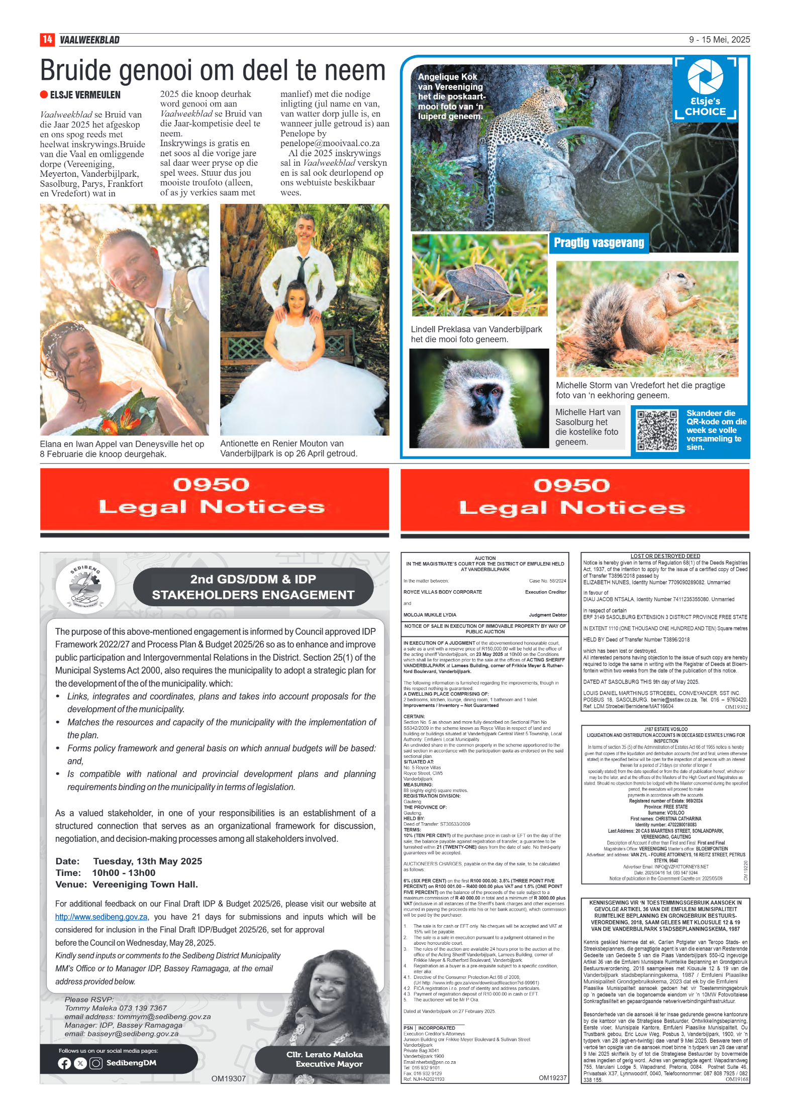 Vaalweekblad 9 – 15 Mei, 2025 page 14