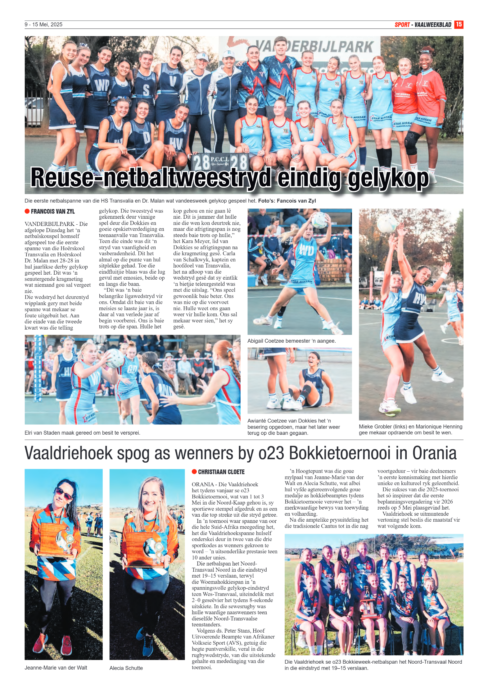 Vaalweekblad 9 – 15 Mei, 2025 page 15