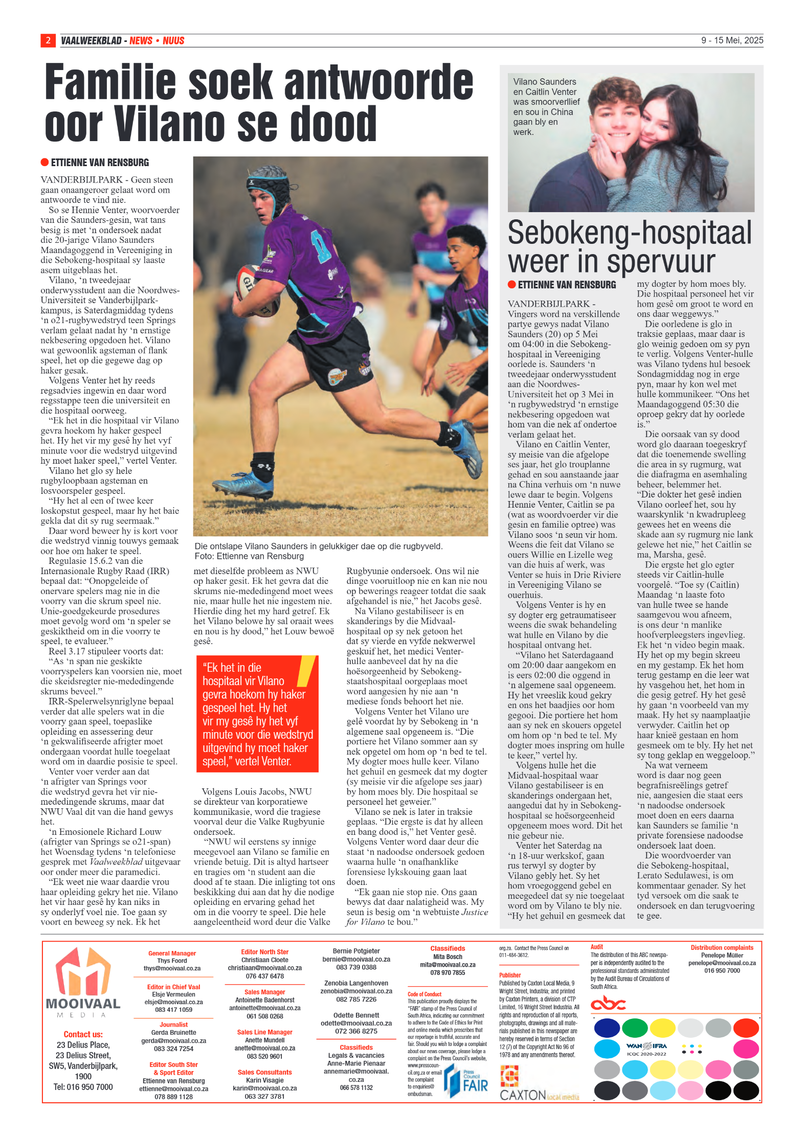 Vaalweekblad 9 – 15 Mei, 2025 page 2