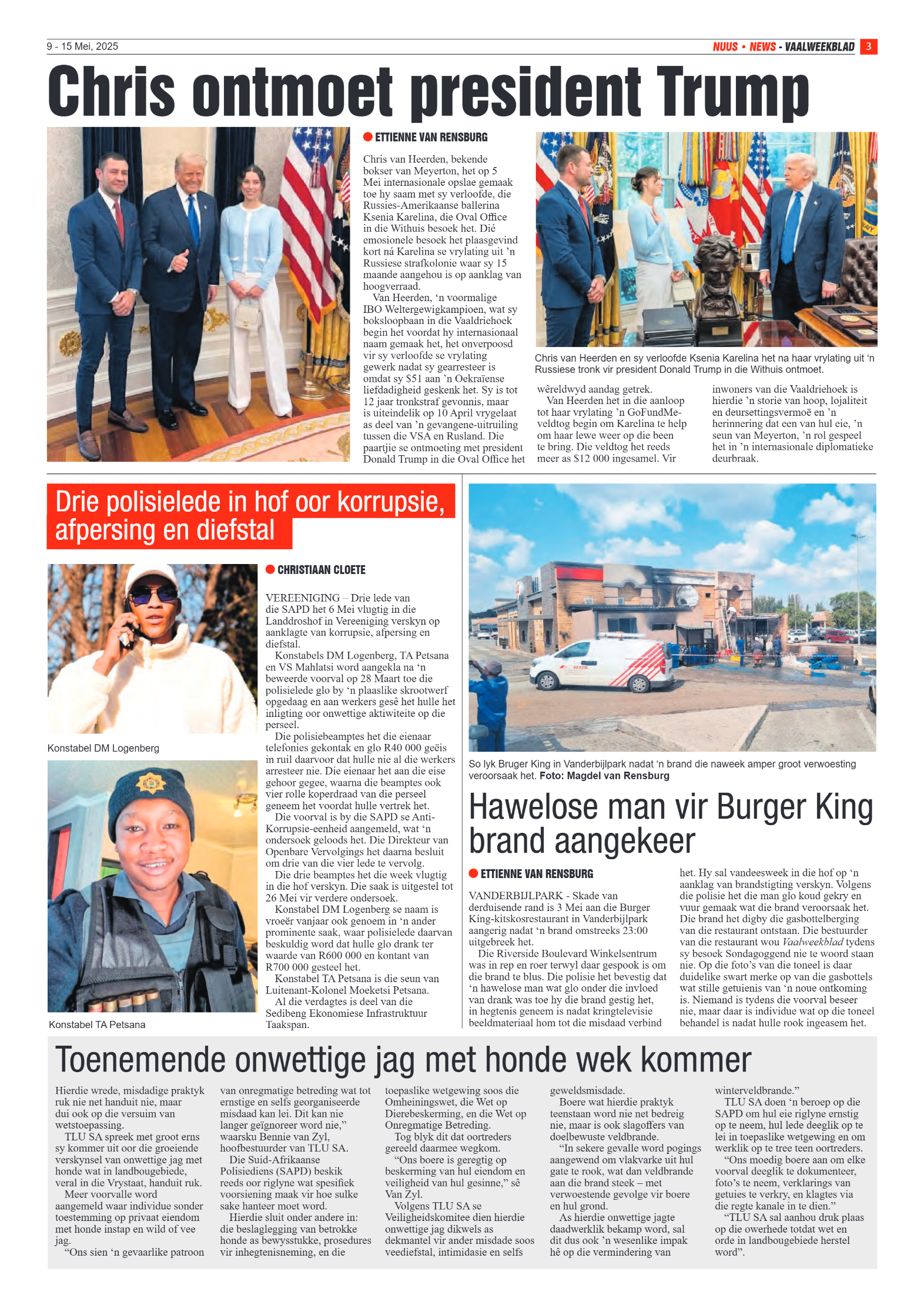 Vaalweekblad 9 – 15 Mei, 2025 page 3