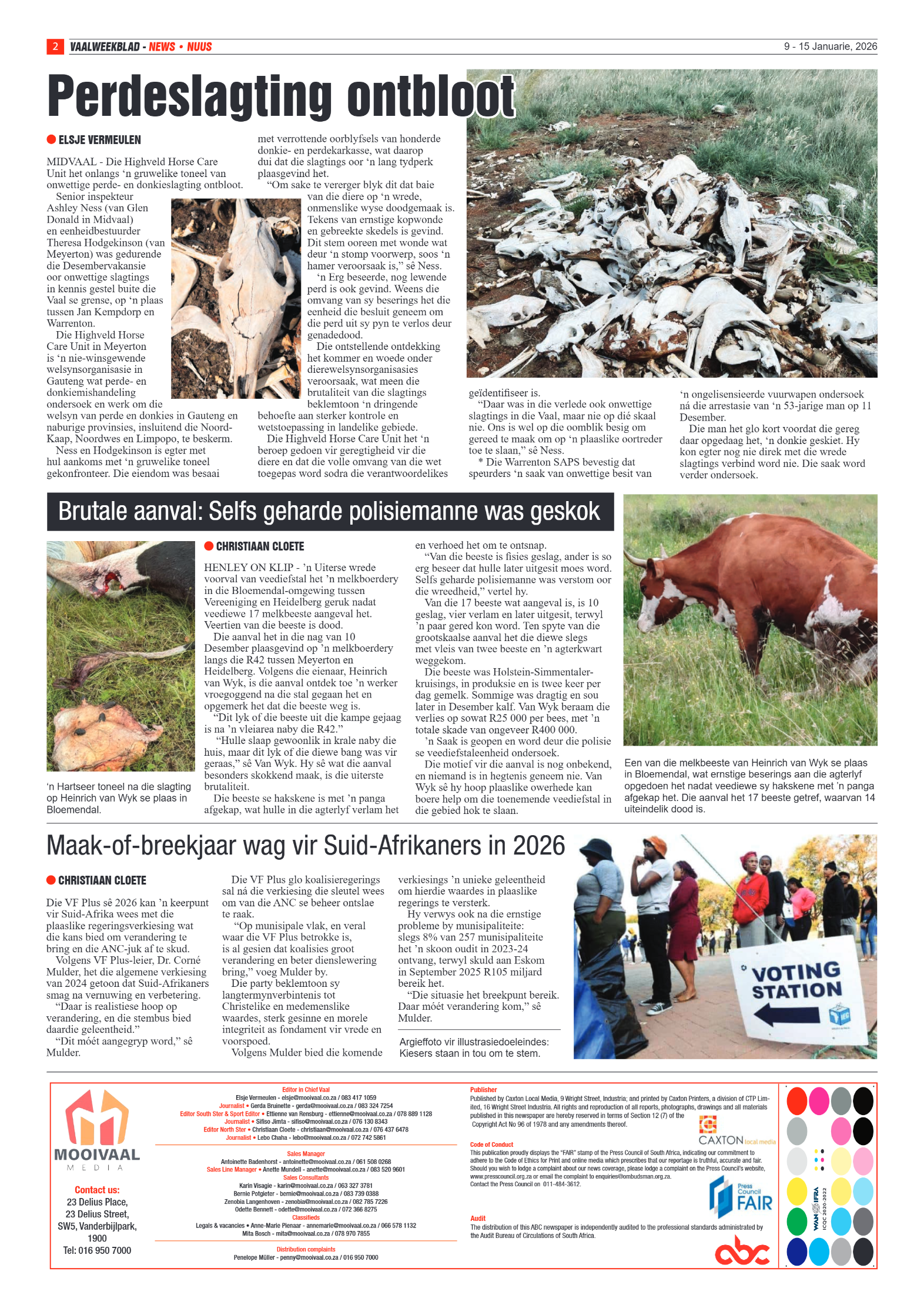 Vaalweekblad 9 January 2026 page 2