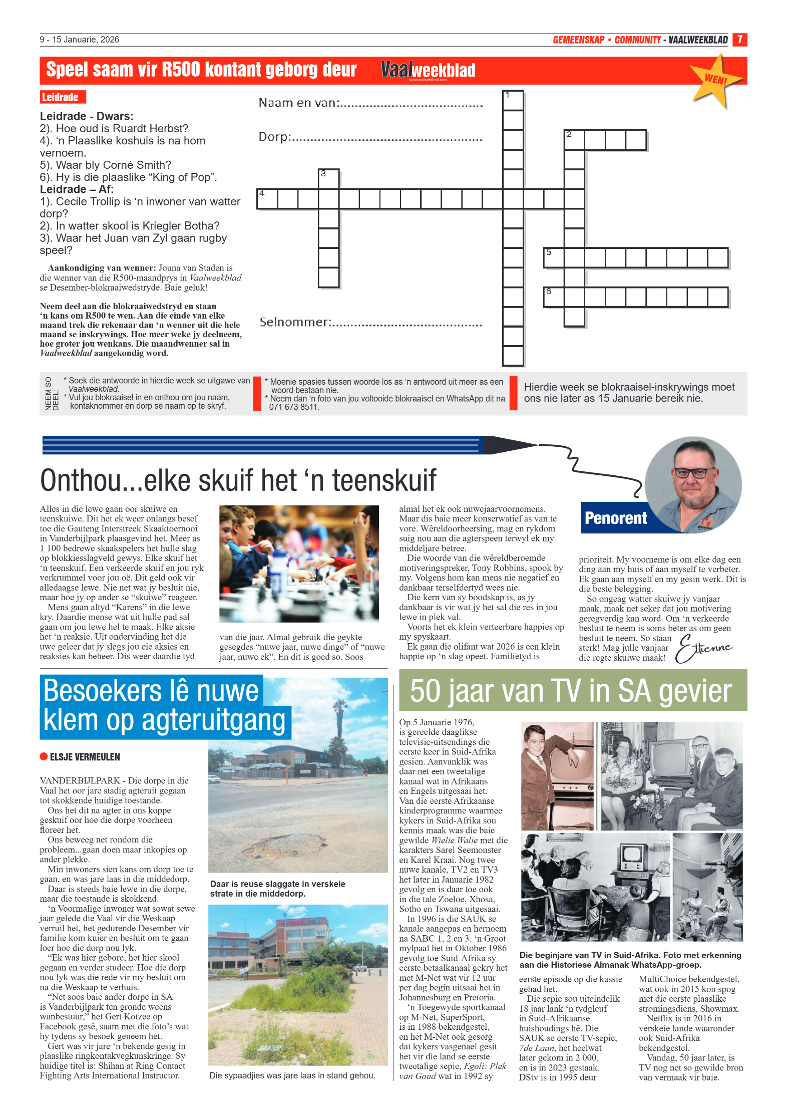 Vaalweekblad 9 January 2026 page 7