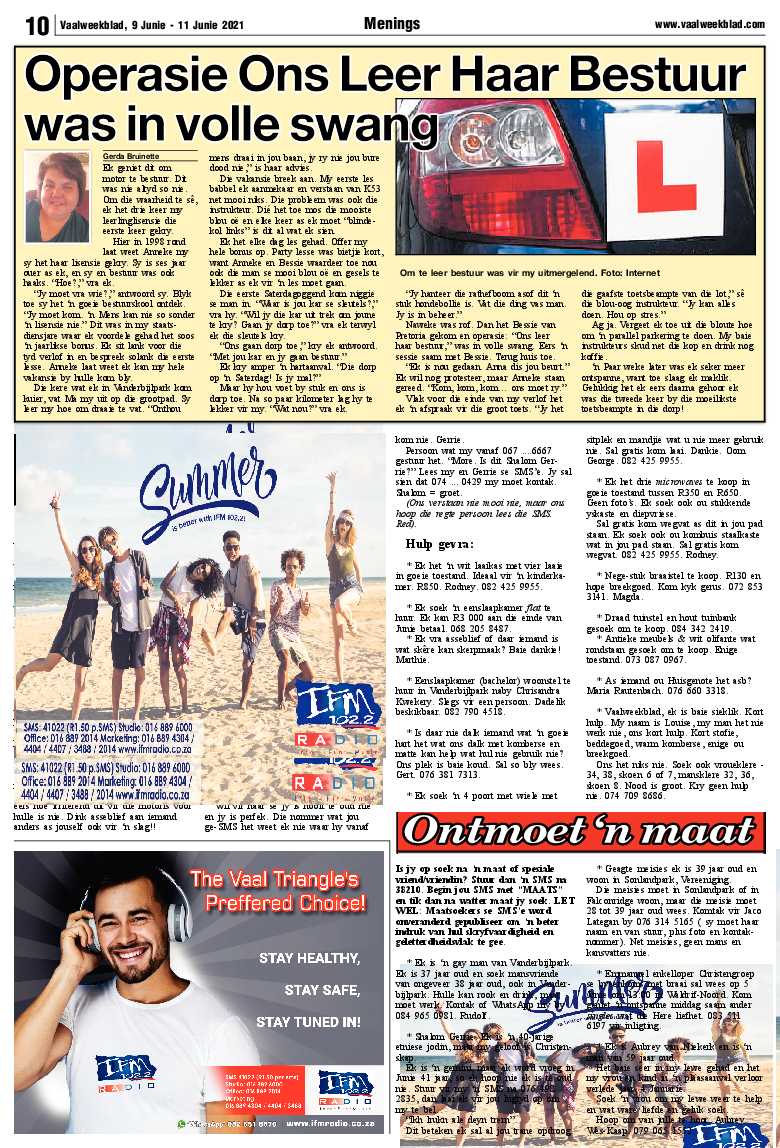 Vaalweekblad, 9 Junie – 11 Junie 2021 page 10