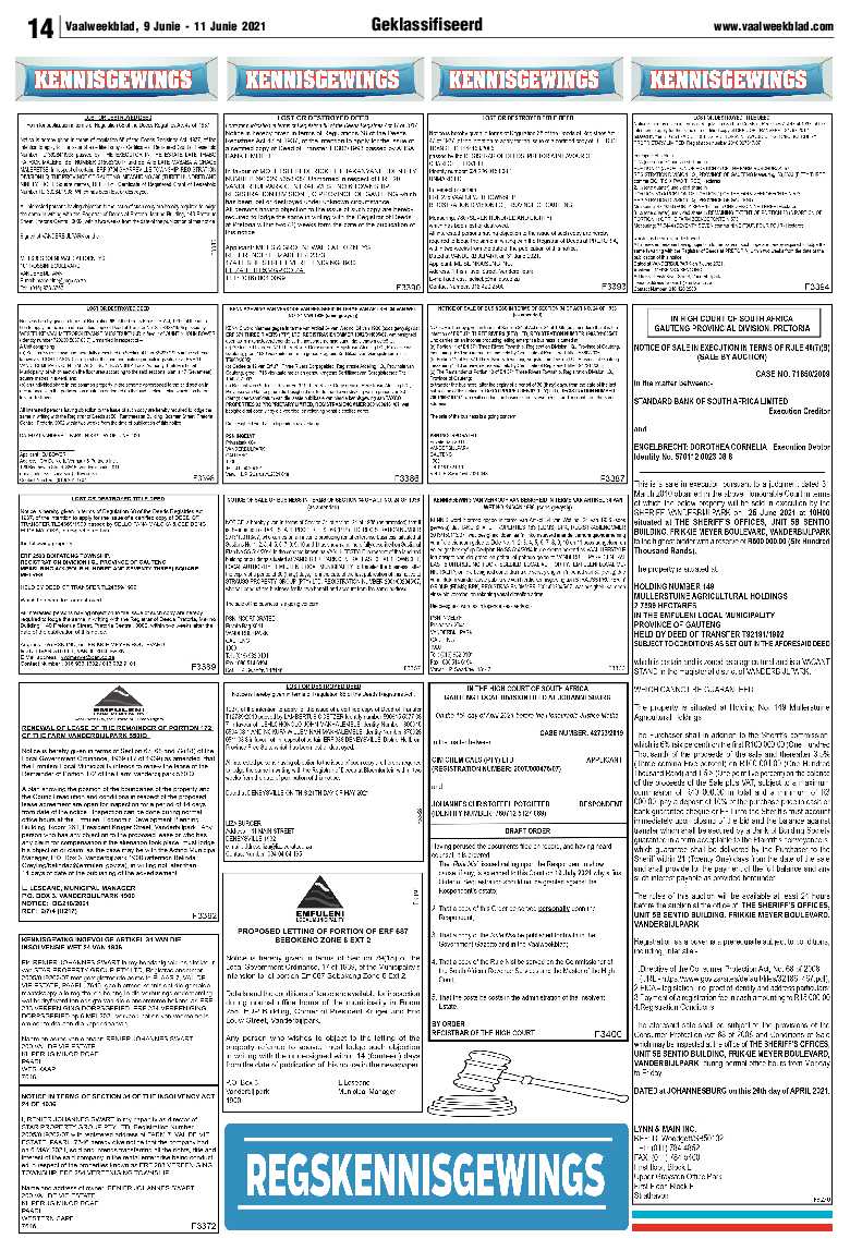 Vaalweekblad, 9 Junie – 11 Junie 2021 page 14