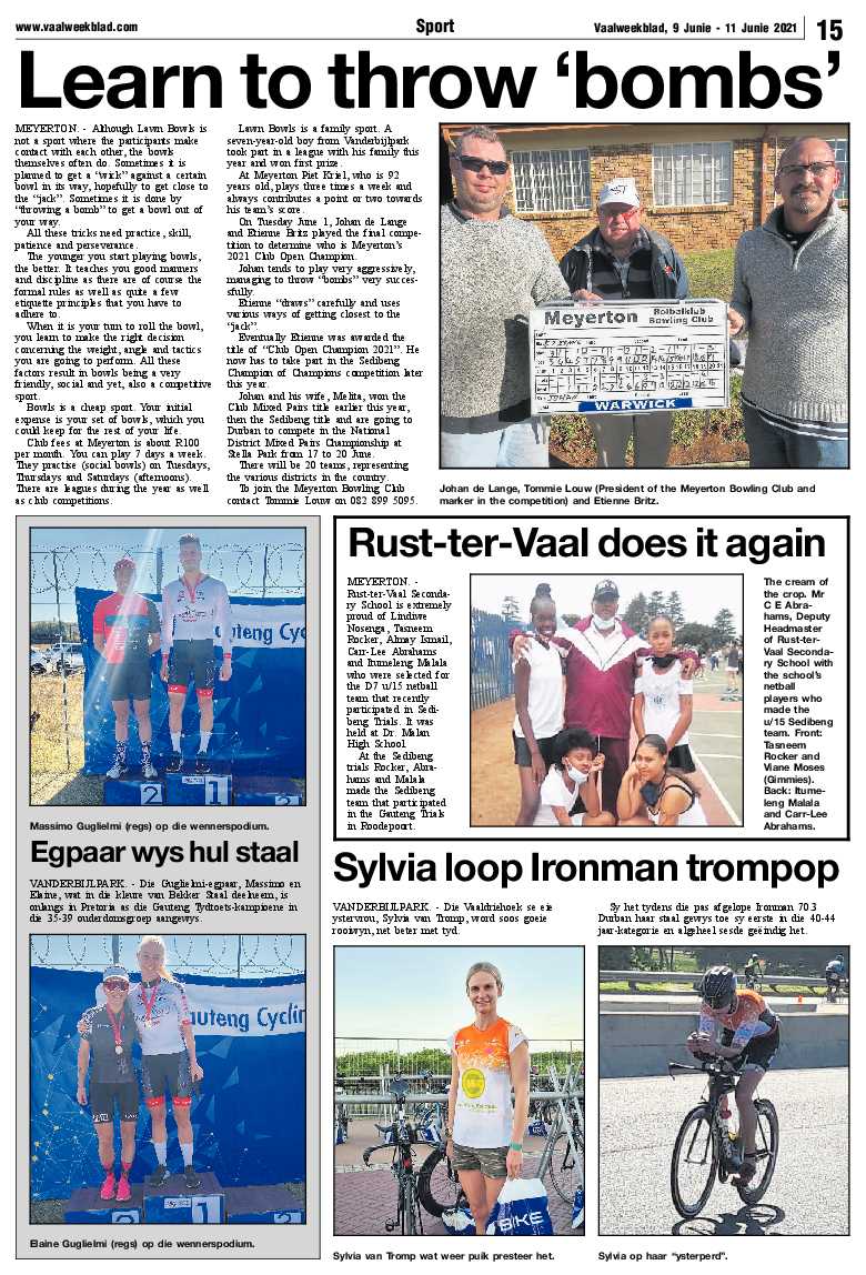 Vaalweekblad, 9 Junie – 11 Junie 2021 page 15
