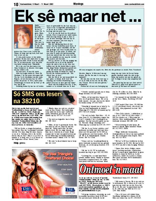 Vaalweekblad, 9 Maart – 11 Maart 2022 page 10