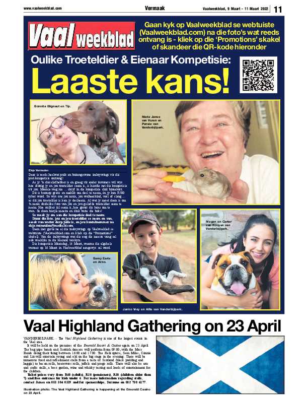 Vaalweekblad, 9 Maart – 11 Maart 2022 page 11