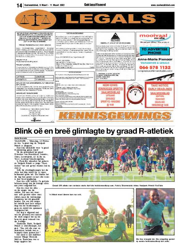 Vaalweekblad, 9 Maart – 11 Maart 2022 page 14