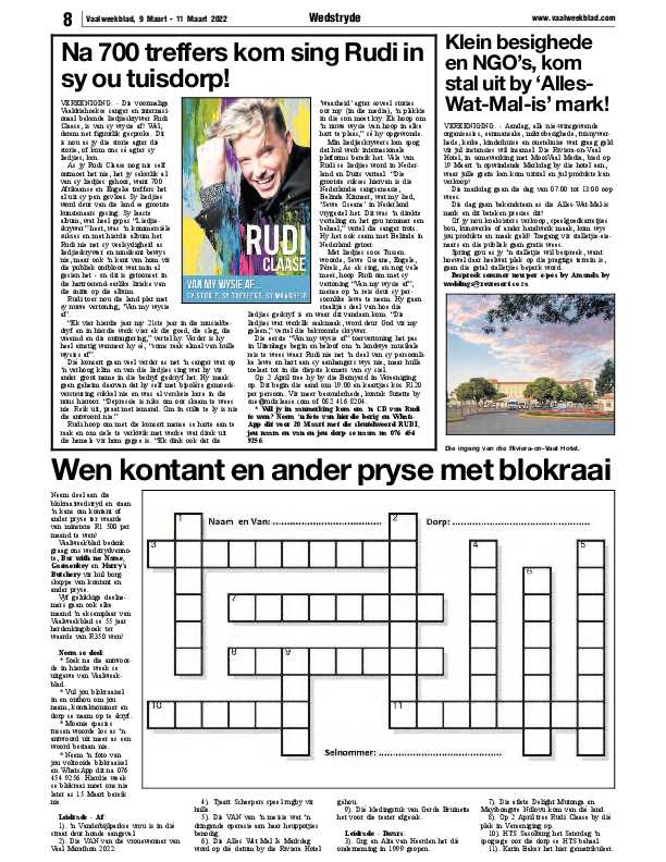 Vaalweekblad, 9 Maart – 11 Maart 2022 page 8