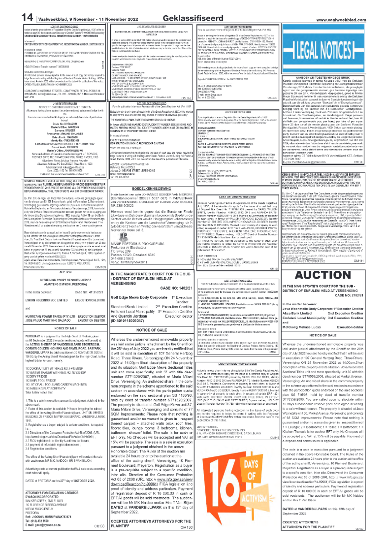 Vaalweekblad, 9 November – 11 November 2022 page 14