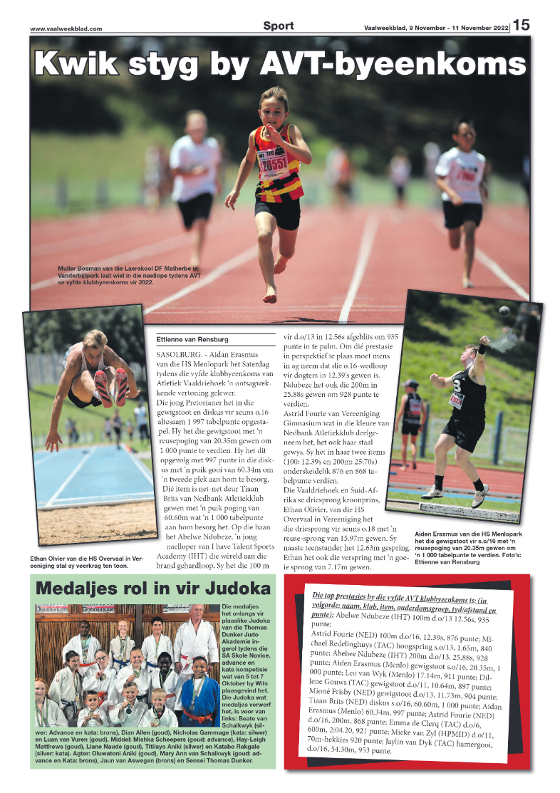 Vaalweekblad, 9 November – 11 November 2022 page 15