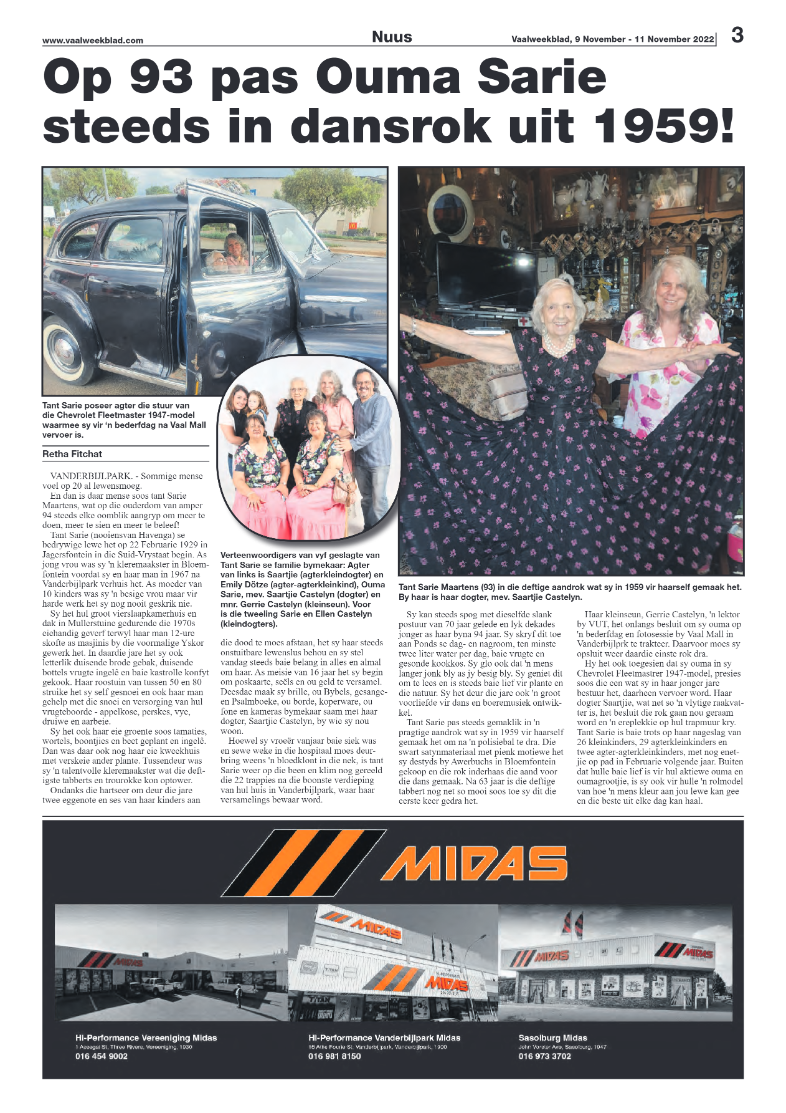 Vaalweekblad, 9 November – 11 November 2022 page 3