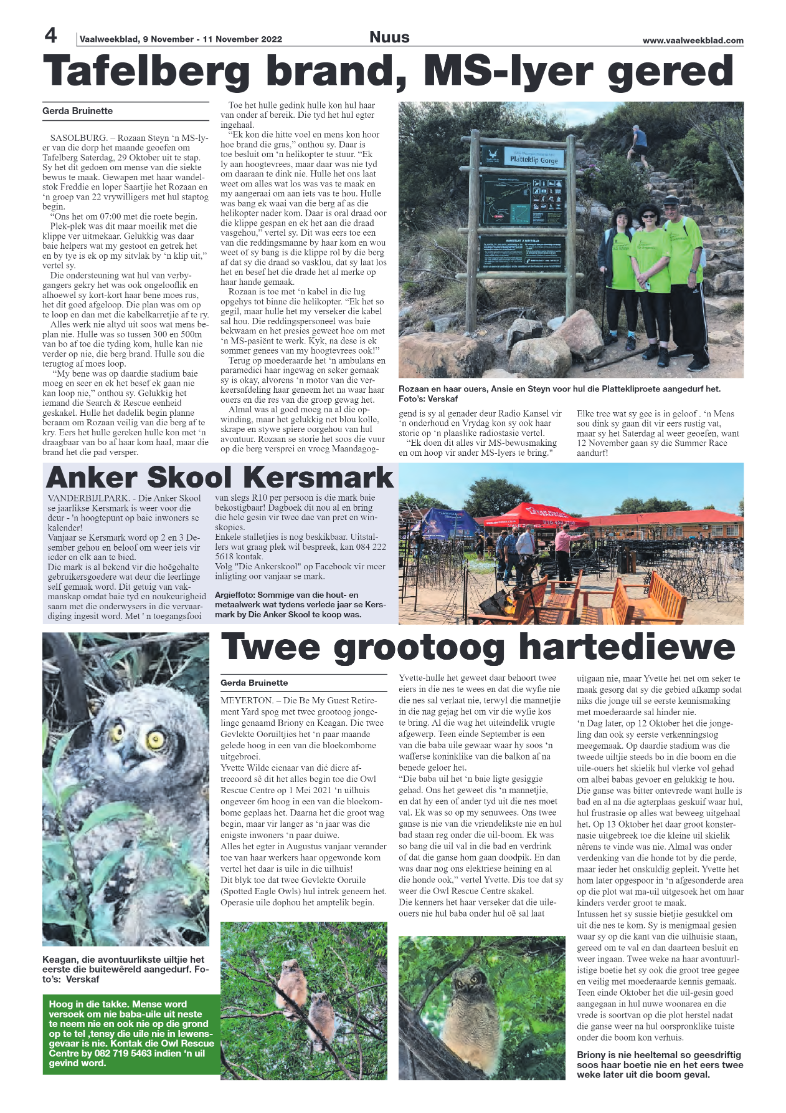 Vaalweekblad, 9 November – 11 November 2022 page 4