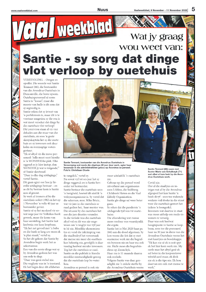 Vaalweekblad, 9 November – 11 November 2022 page 5