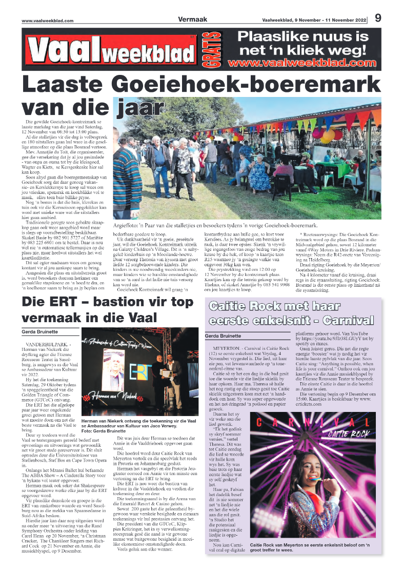 Vaalweekblad, 9 November – 11 November 2022 page 9