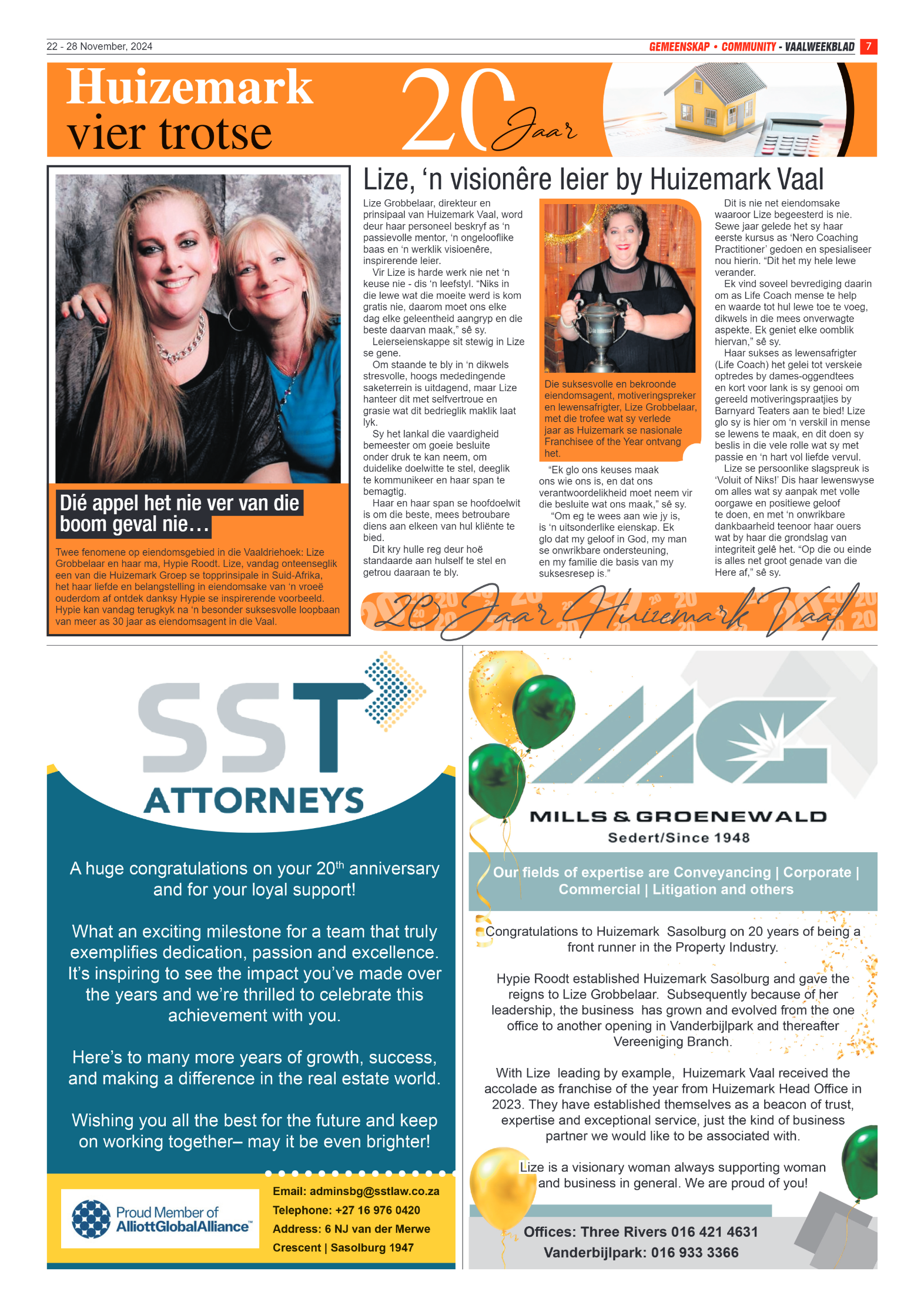 Vaalweekblad – 22 – 28 November, 2024 page 7