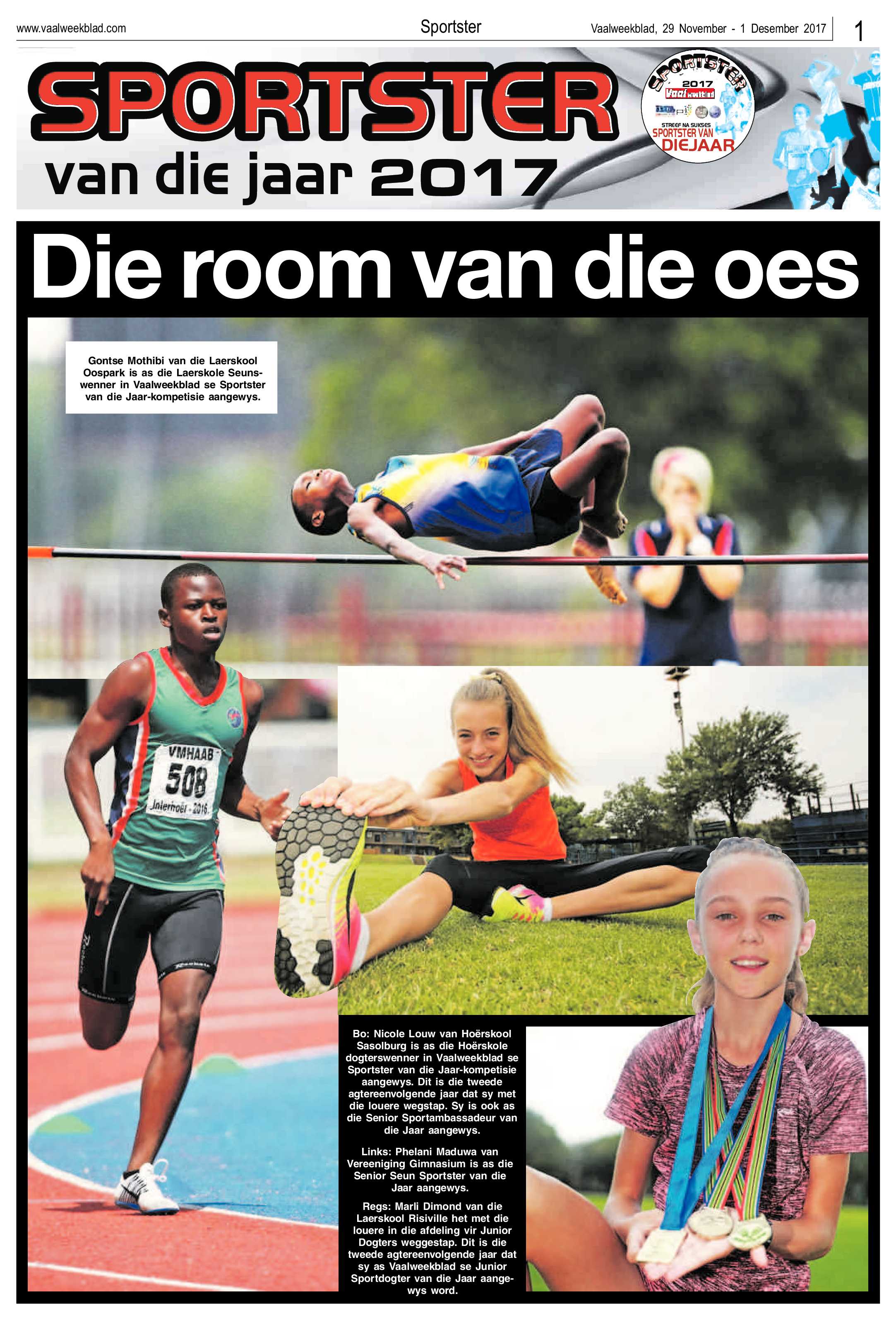 Vaalweekblad Sportsterre 2017 page 1