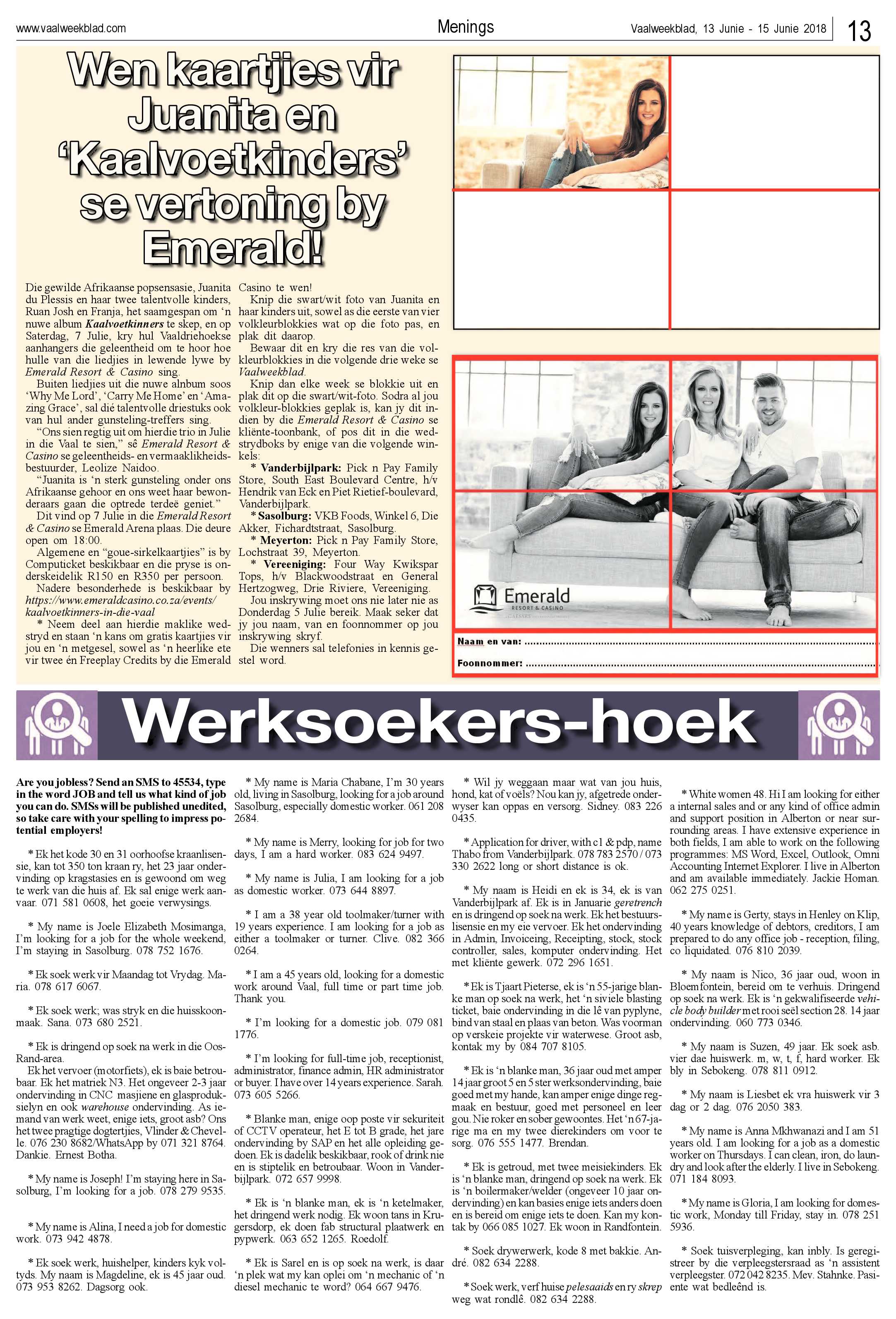 Vaalweekblad Ster 13 – 15 Junie 2018 page 13