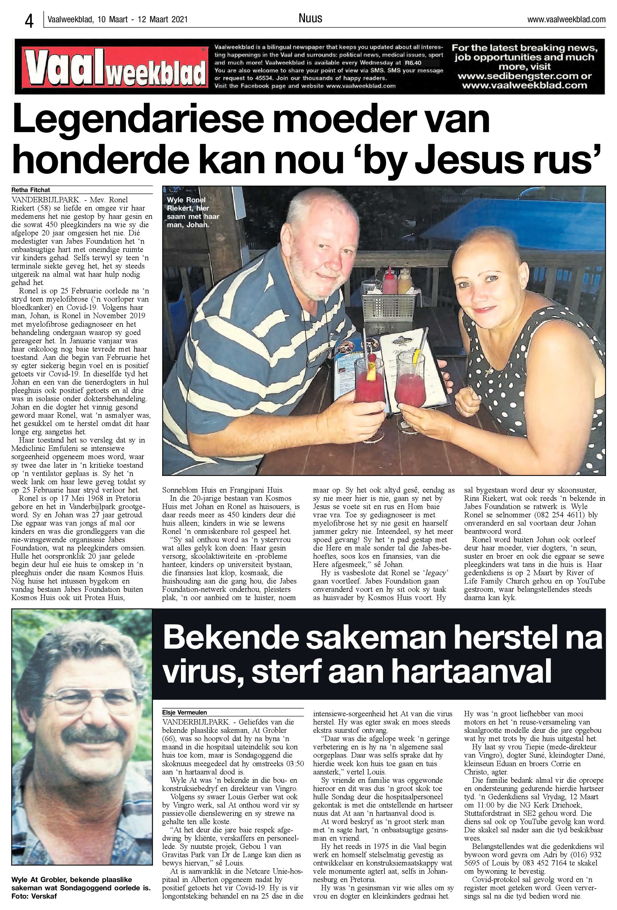 Vaalweekblad, 10 Maart – 12 Maart 2021 page 4