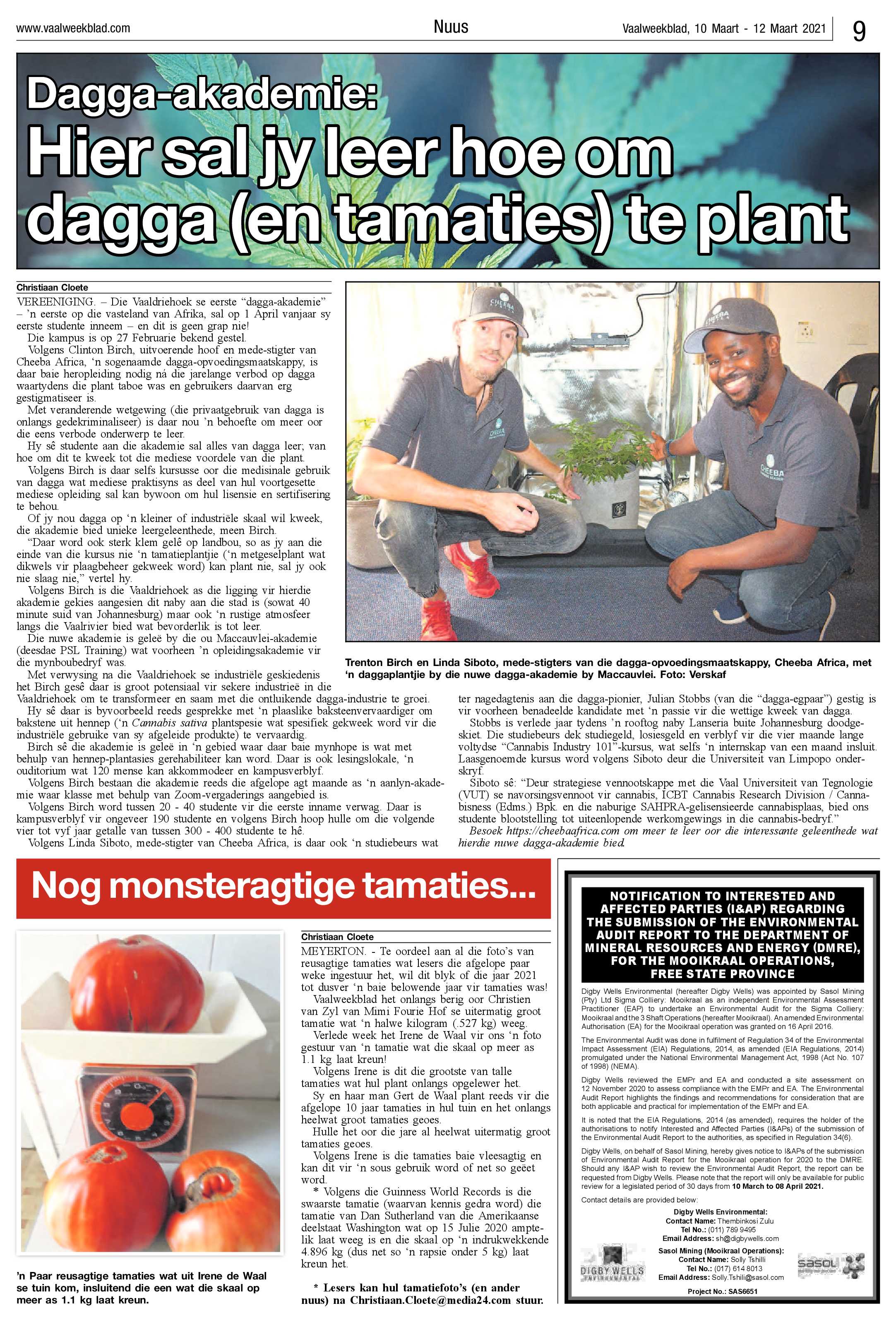 Vaalweekblad, 10 Maart – 12 Maart 2021 page 9