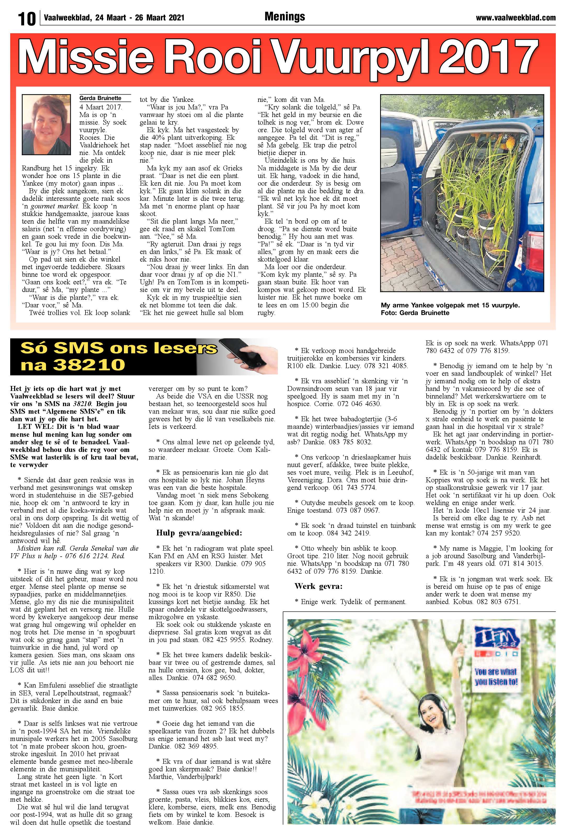 Vaalweekblad, 24 Maart – 26 Maart 2021 page 10