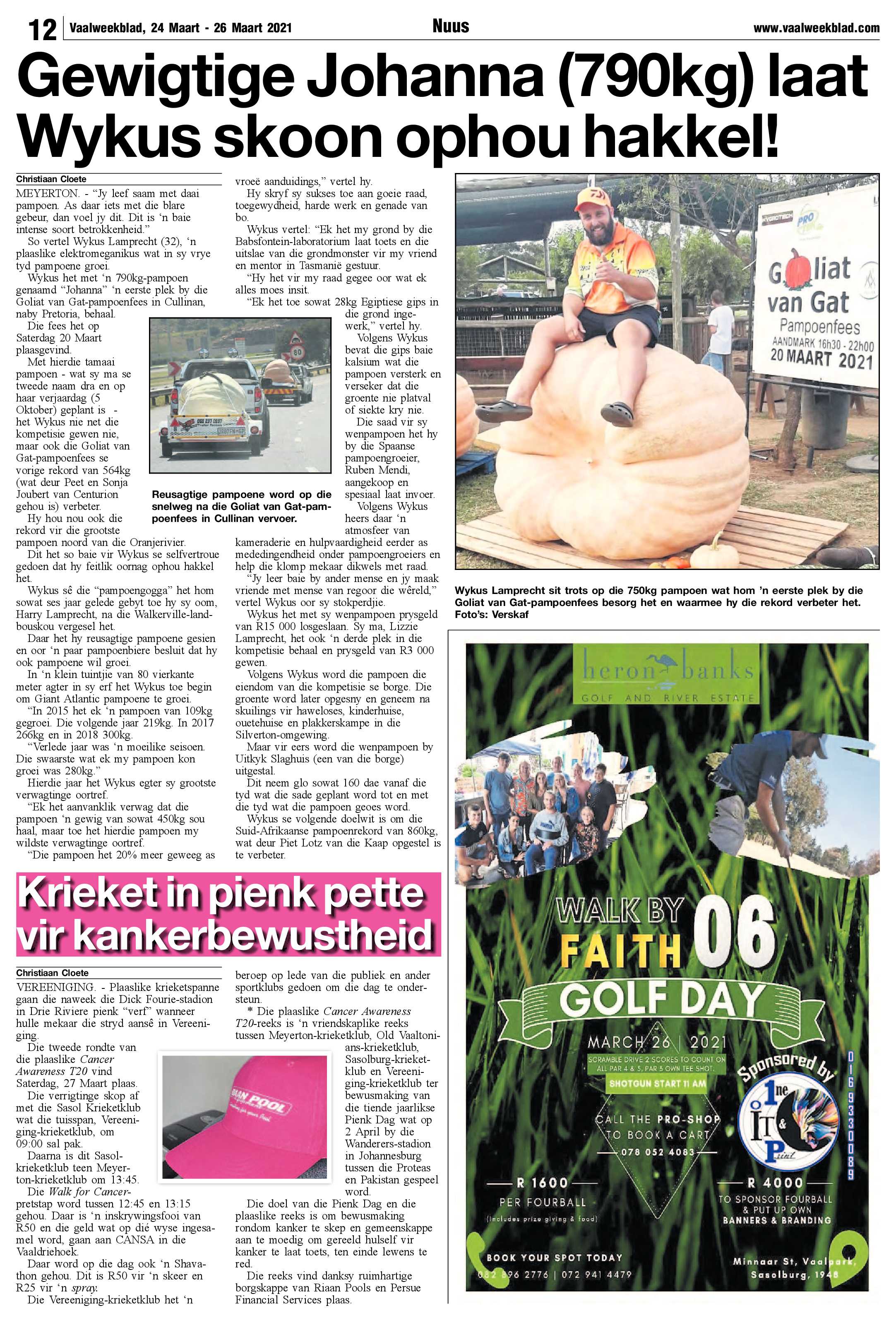 Vaalweekblad, 24 Maart – 26 Maart 2021 page 12