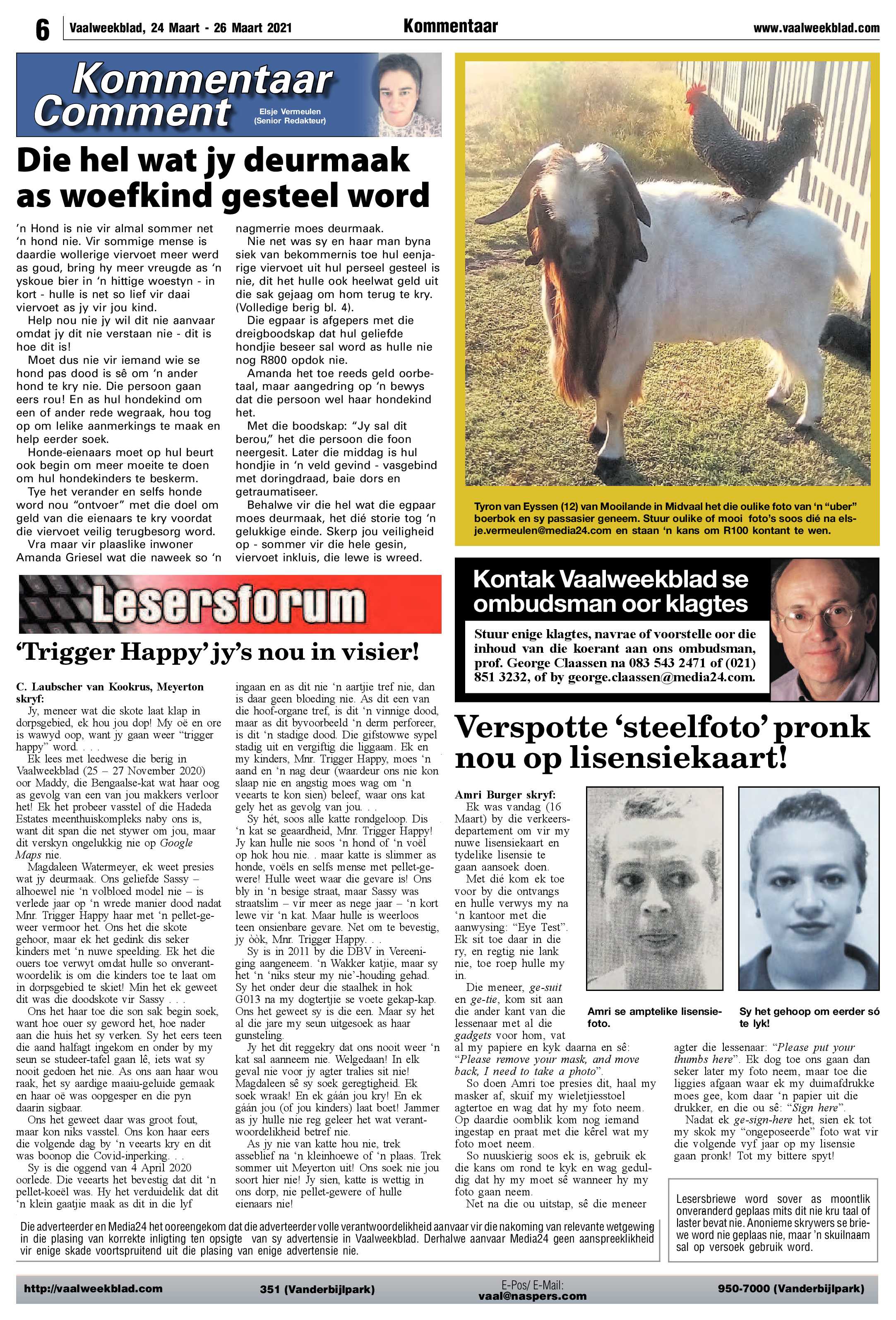 Vaalweekblad, 24 Maart – 26 Maart 2021 page 6
