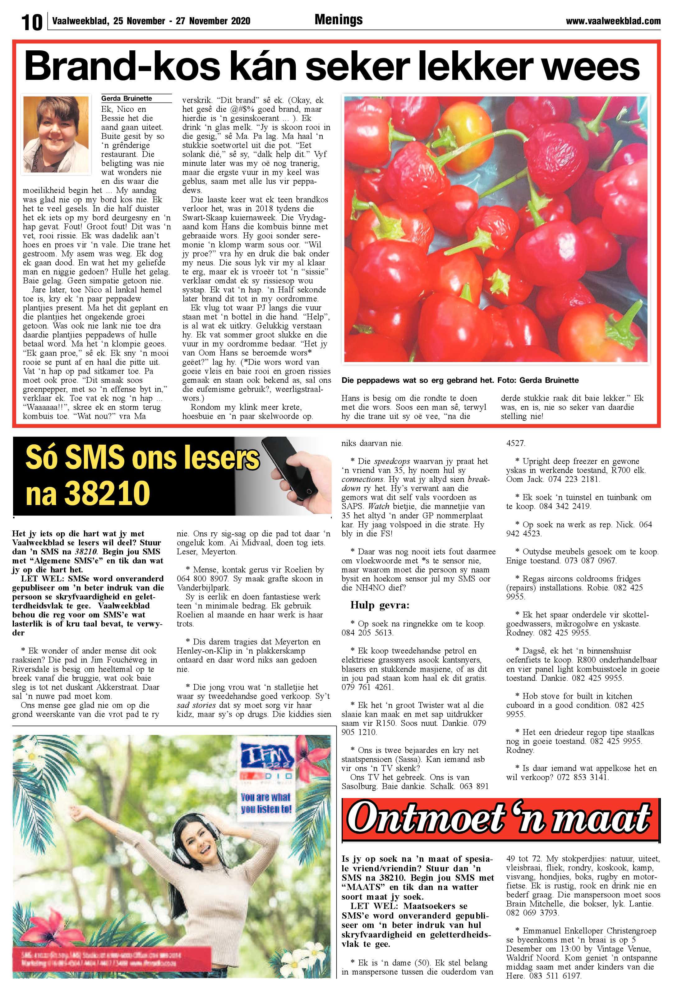 Vaalweekblad, 25 November – 27 November 2020 page 10