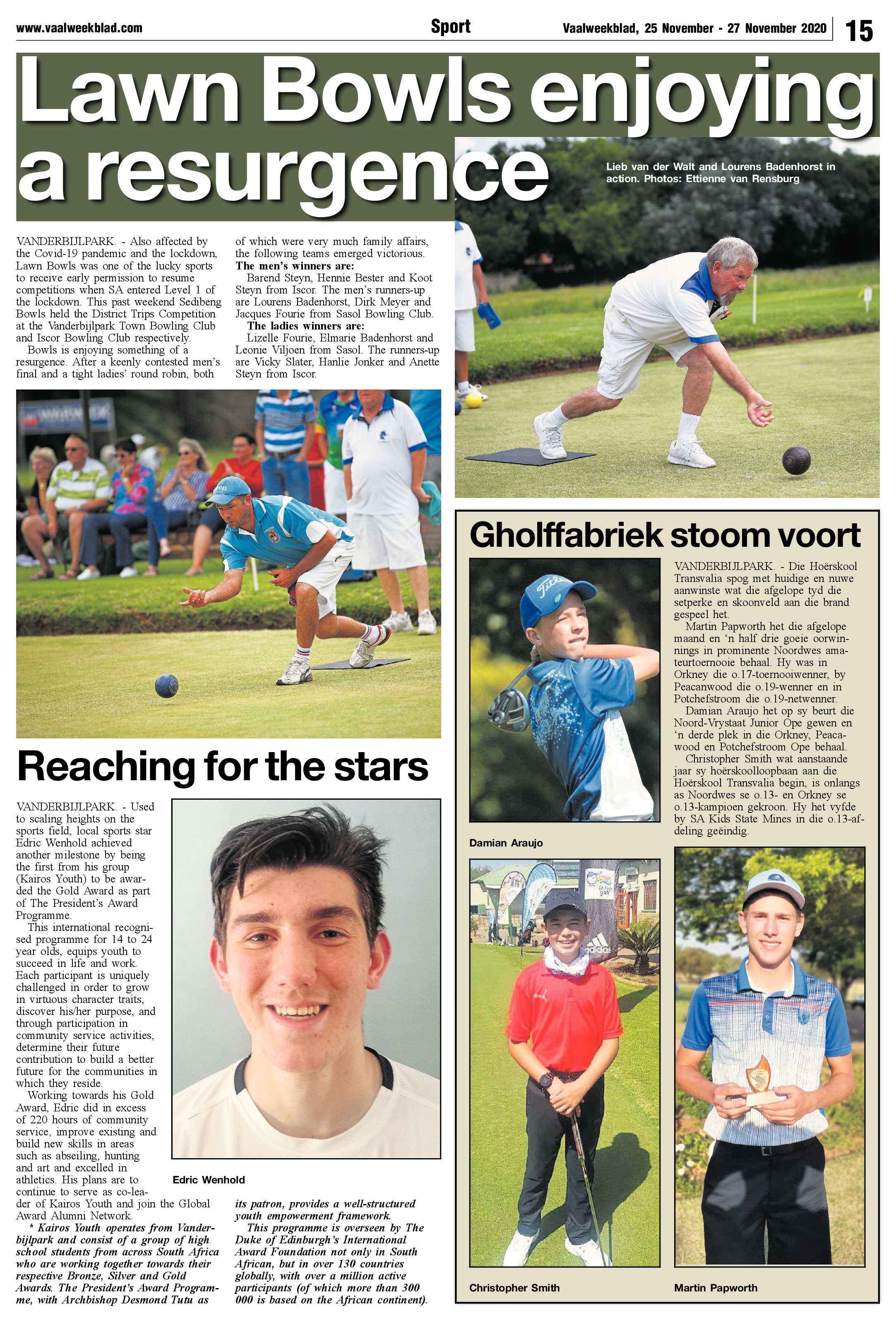 Vaalweekblad, 25 November – 27 November 2020 page 15