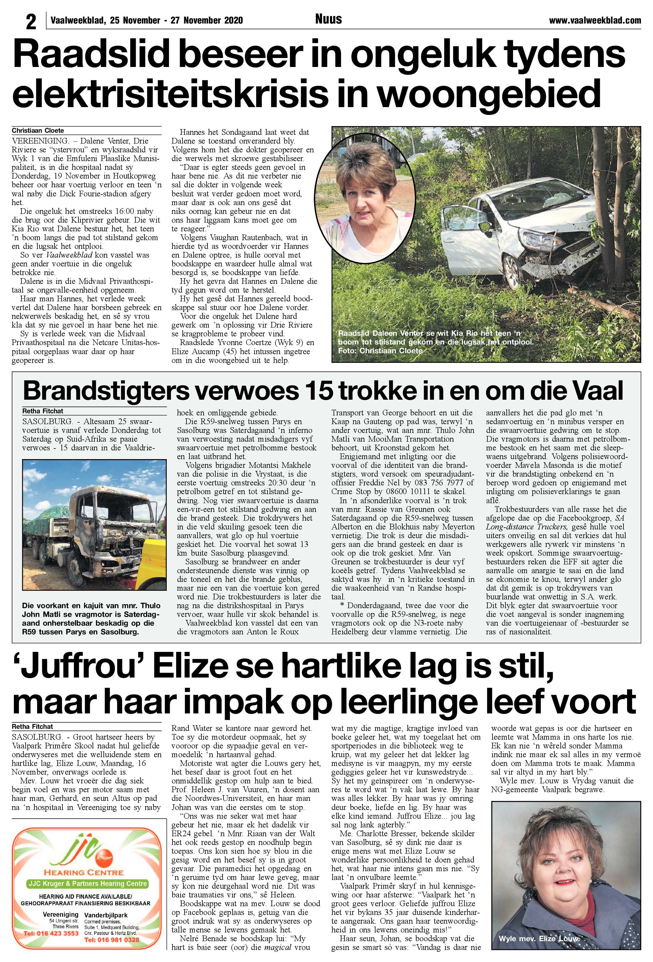 Vaalweekblad, 25 November – 27 November 2020 page 2