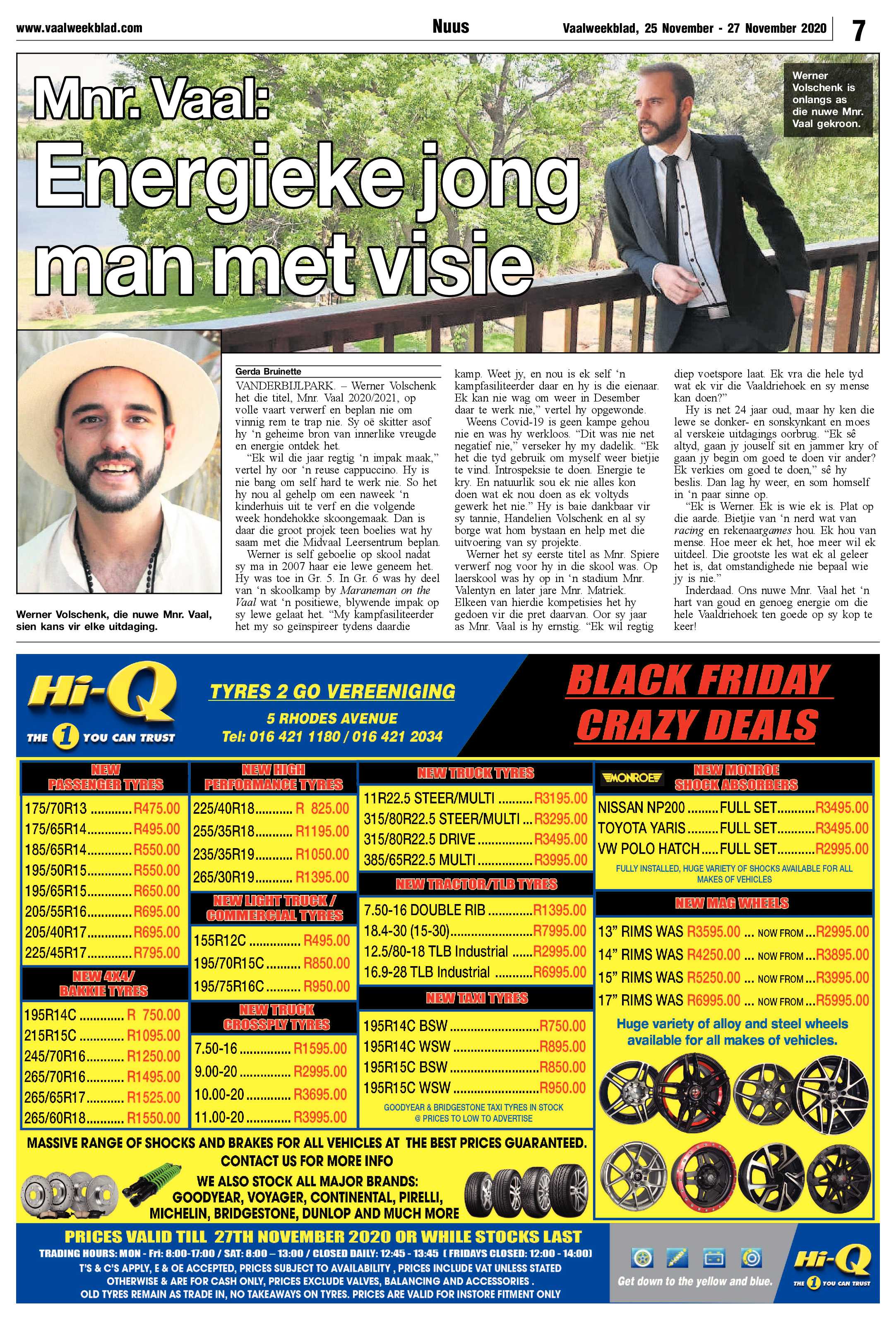 Vaalweekblad, 25 November – 27 November 2020 page 7