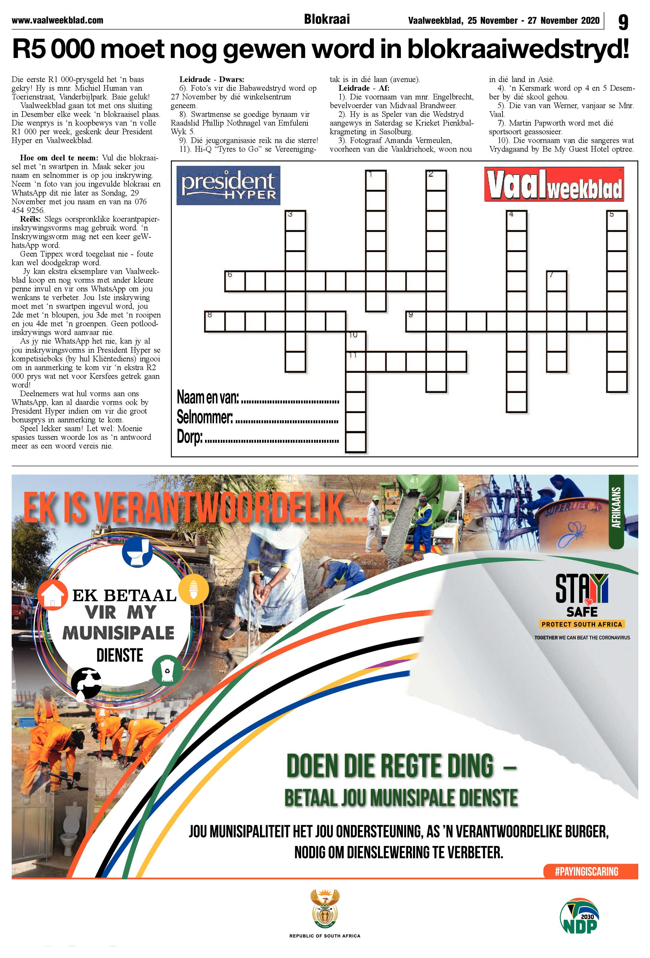 Vaalweekblad, 25 November – 27 November 2020 page 9