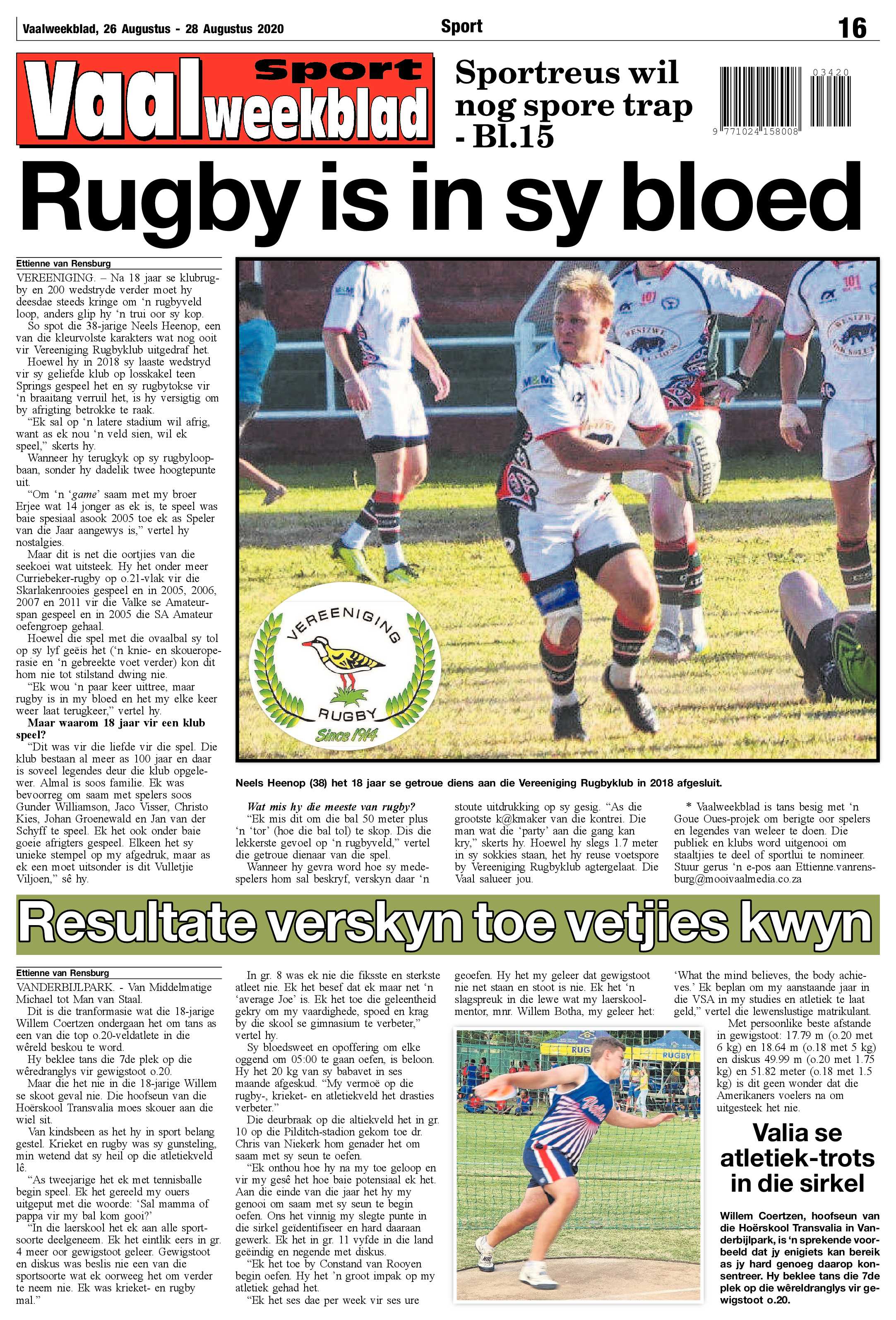 Vaalweekblad 26 Augustus – 28 Augustus 2020 page 16