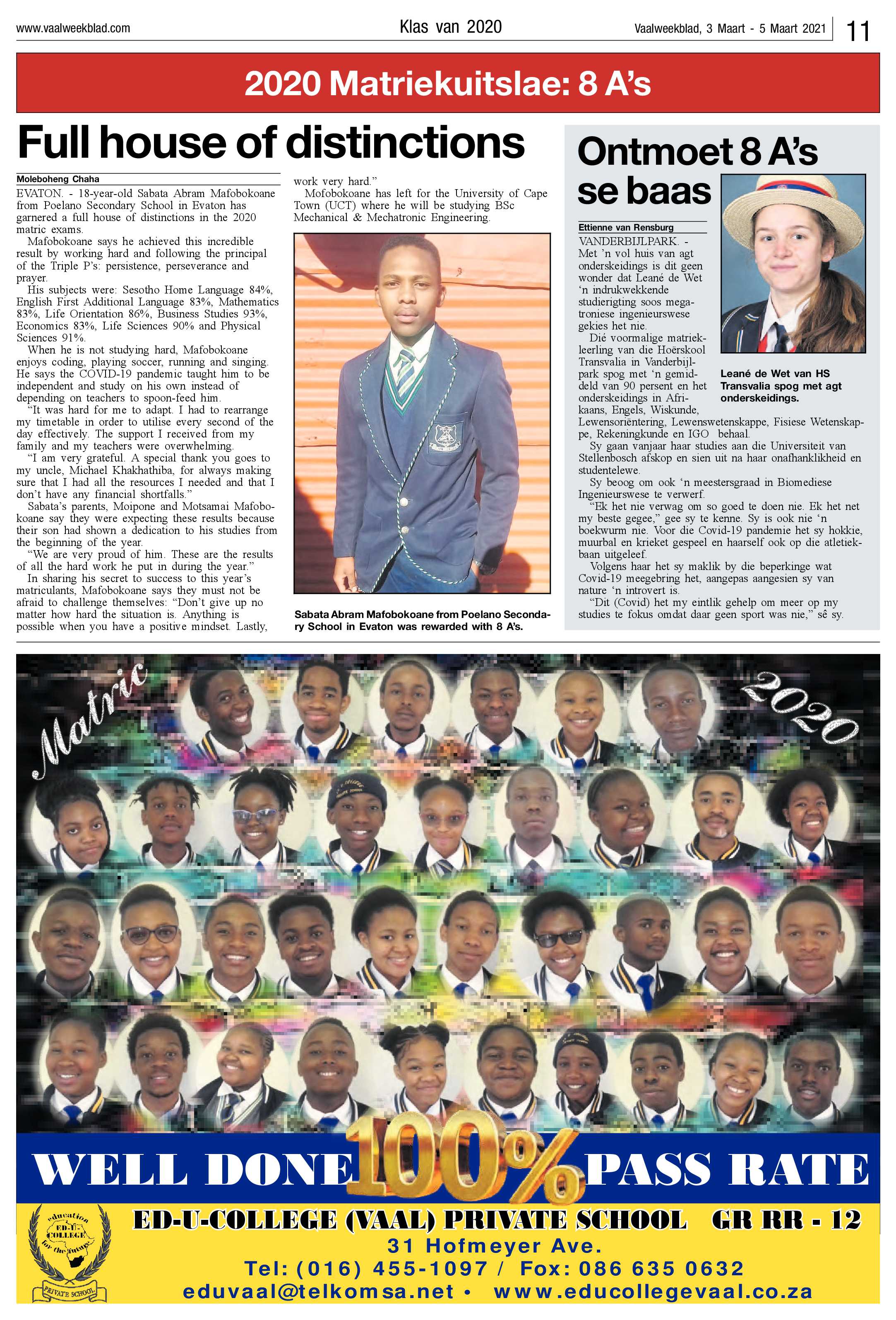 Vaalweekblad, 3 Maart – 5 Maart 2021 page 11