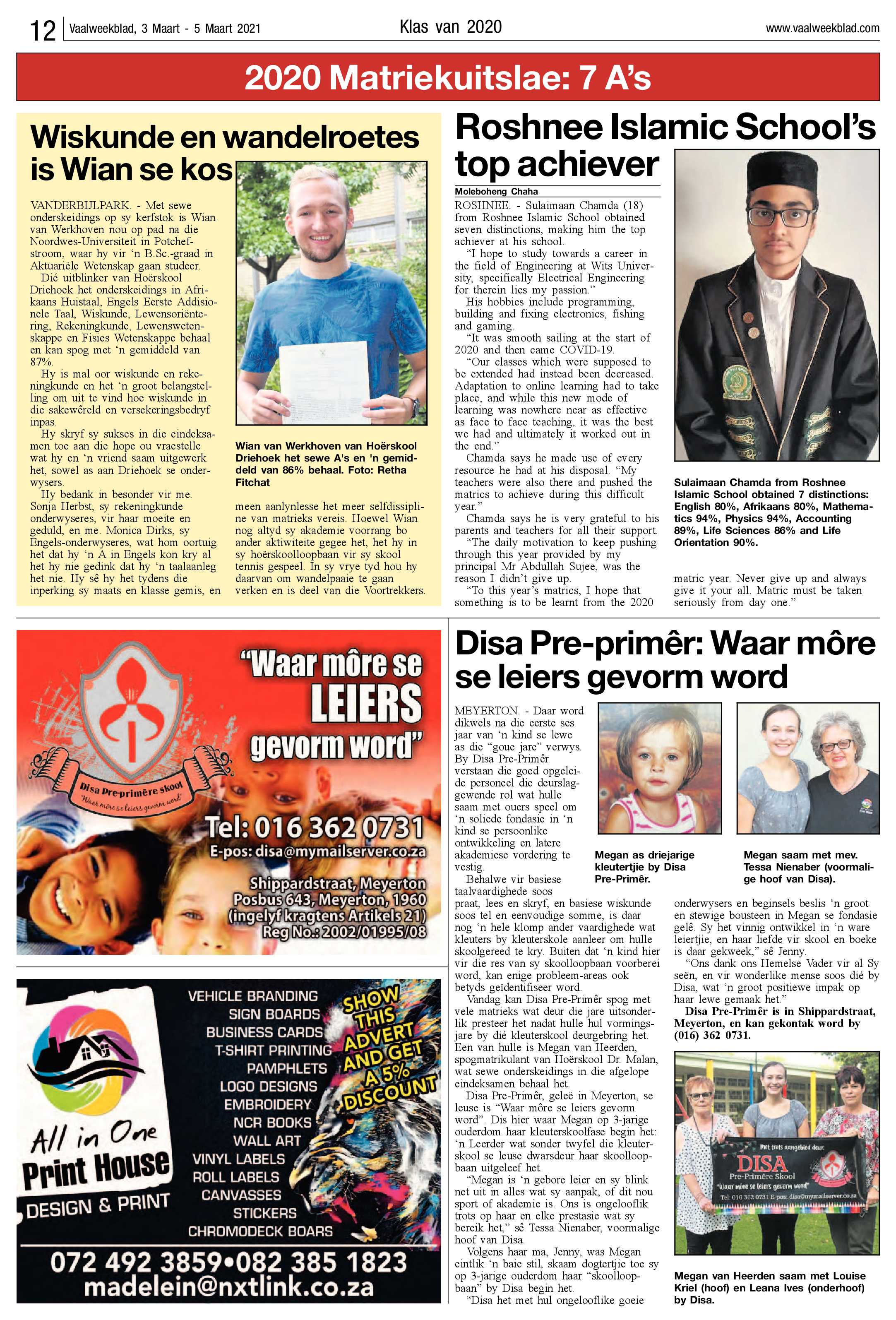 Vaalweekblad, 3 Maart – 5 Maart 2021 page 12
