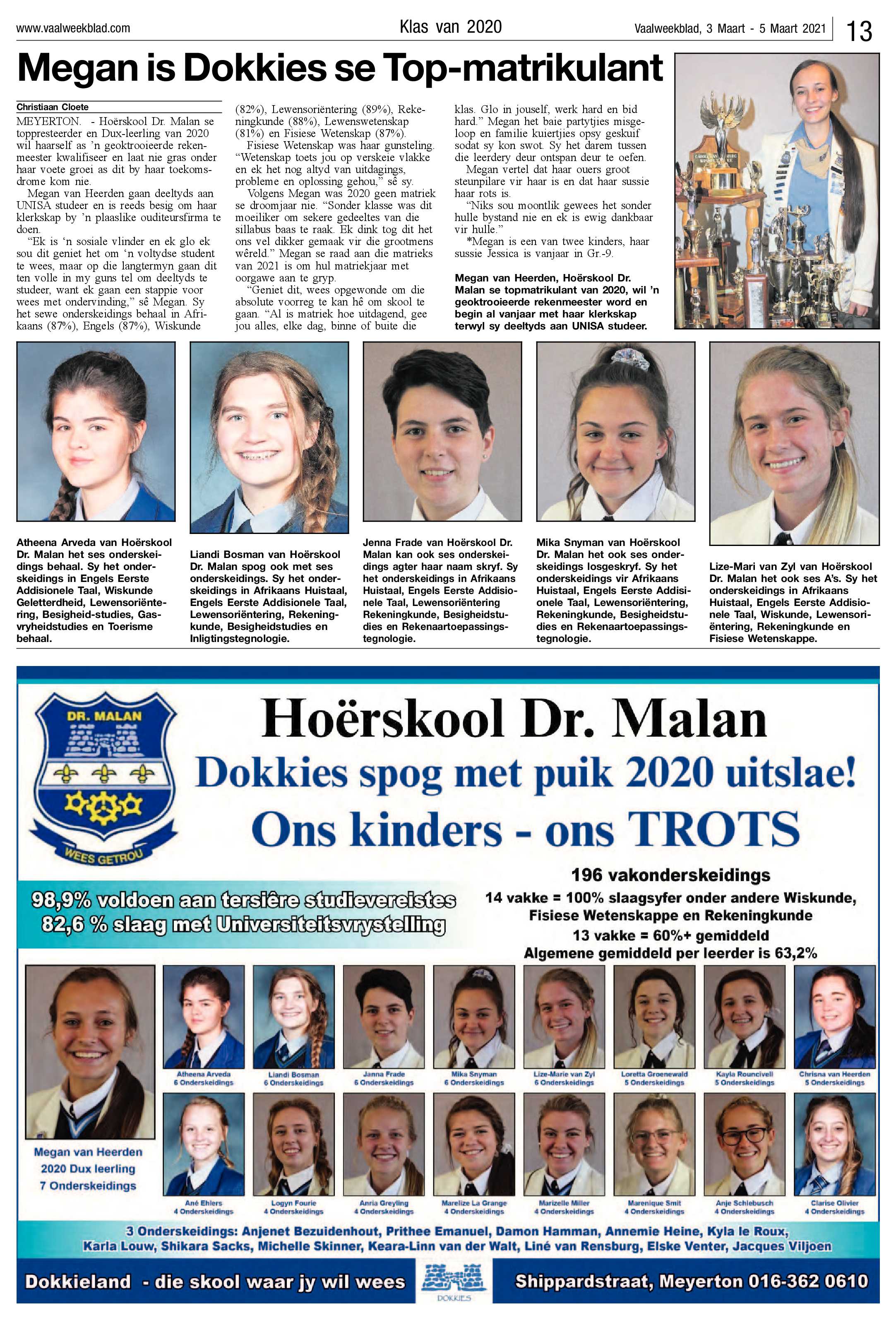 Vaalweekblad, 3 Maart – 5 Maart 2021 page 13