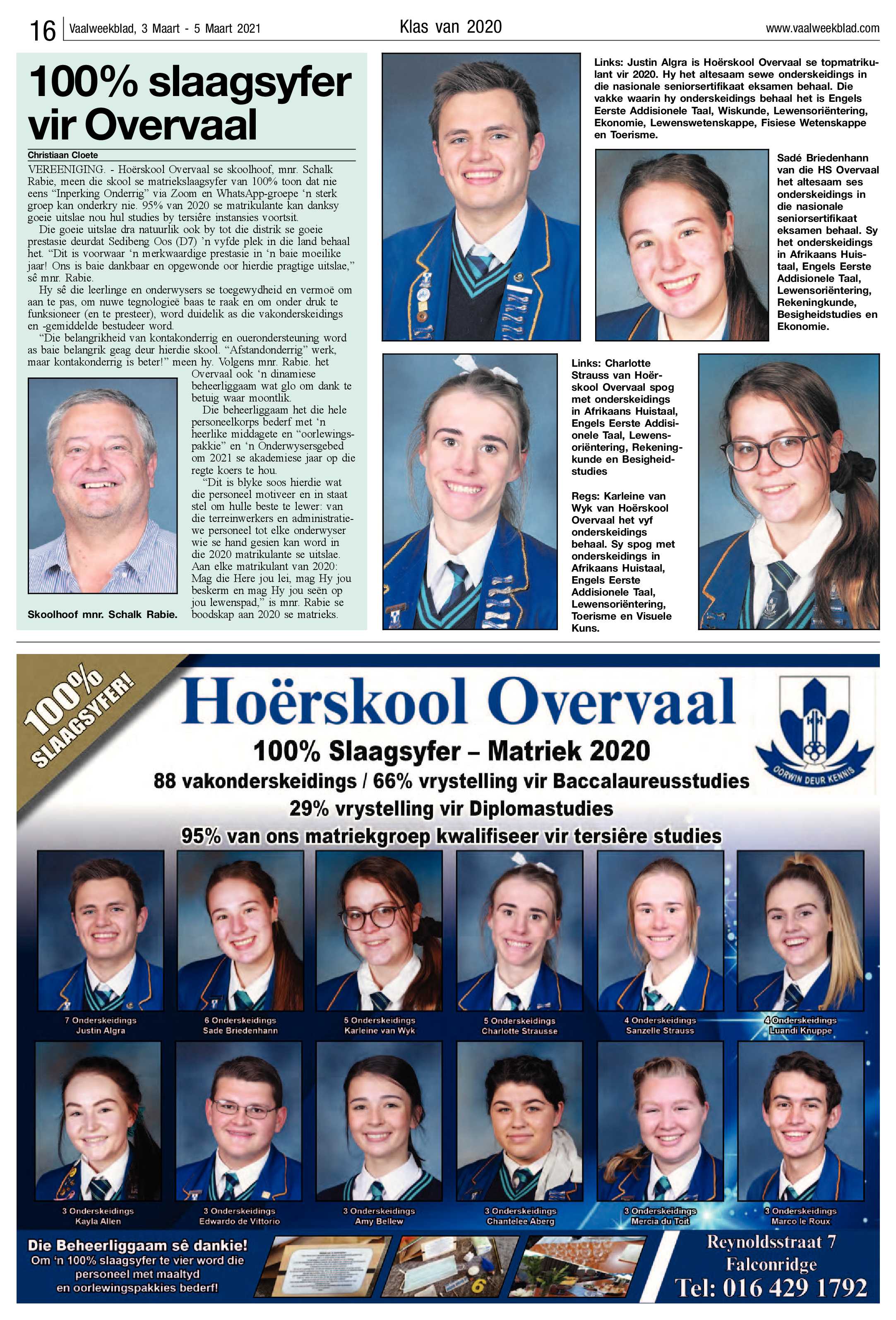 Vaalweekblad, 3 Maart – 5 Maart 2021 page 16