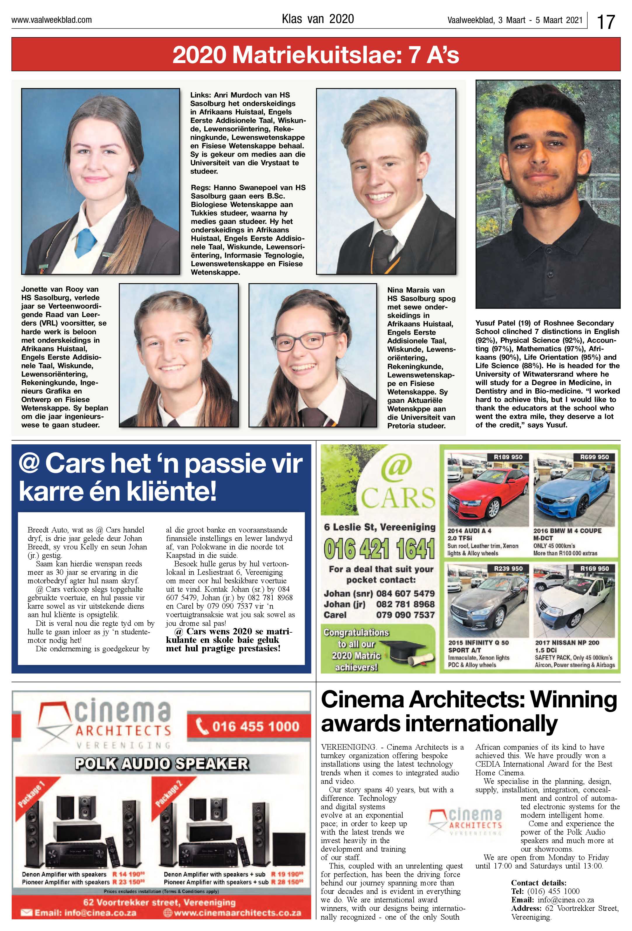 Vaalweekblad, 3 Maart – 5 Maart 2021 page 17