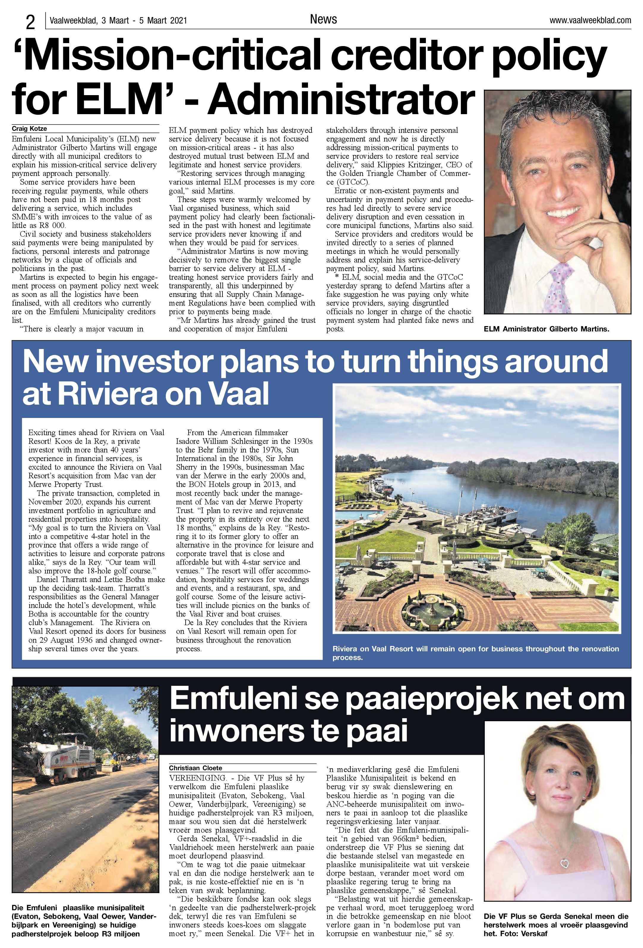 Vaalweekblad, 3 Maart – 5 Maart 2021 page 2
