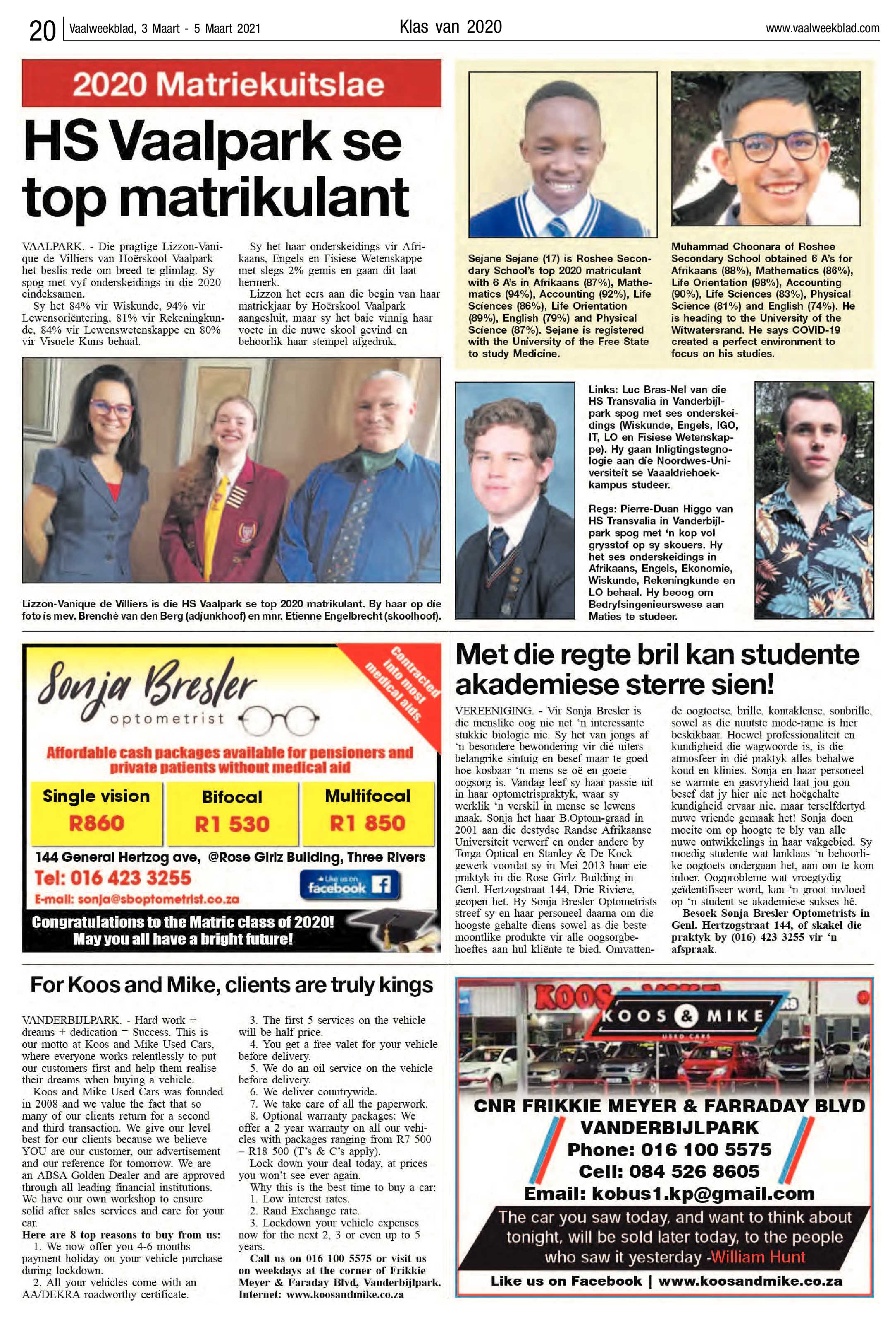 Vaalweekblad, 3 Maart – 5 Maart 2021 page 20