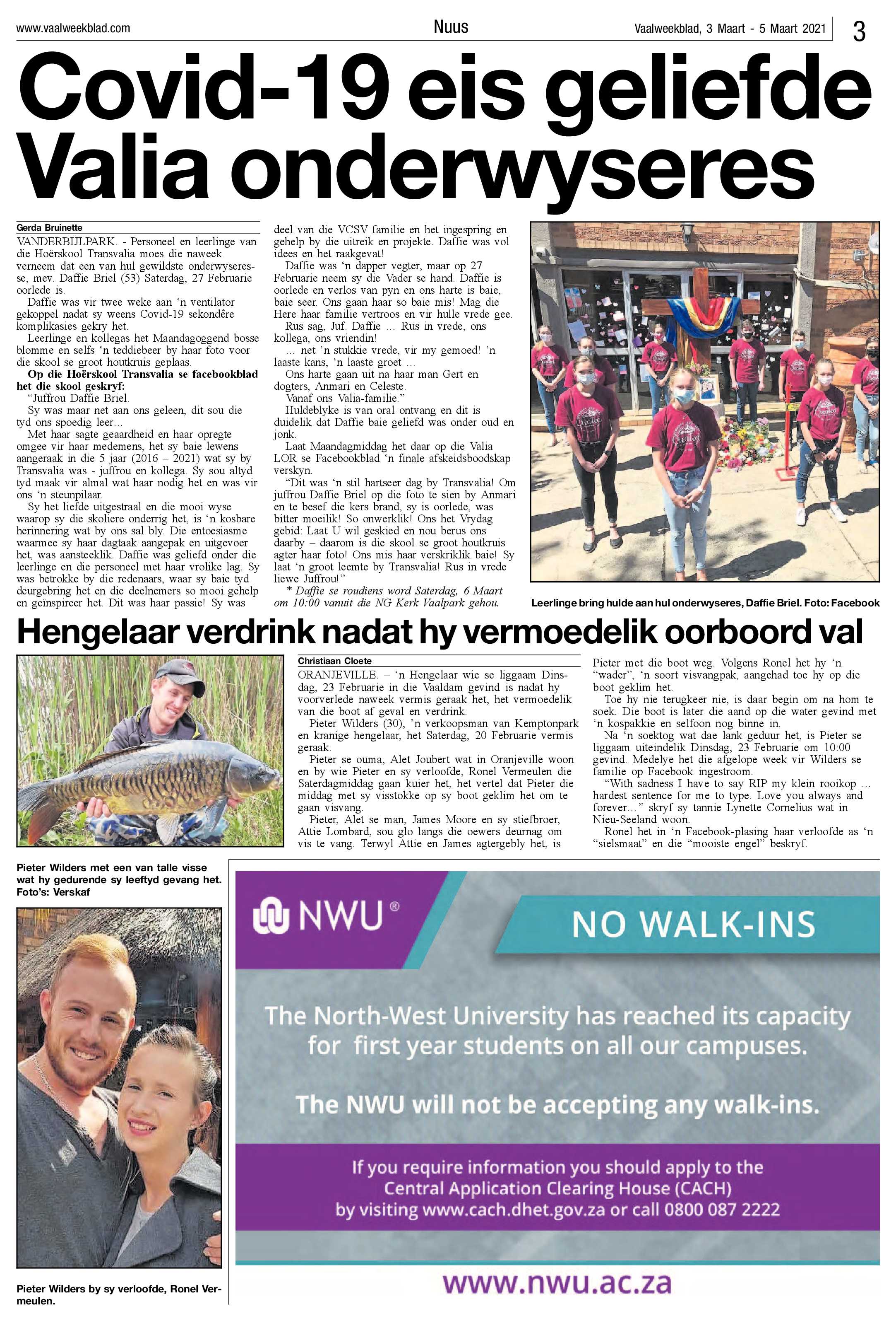 Vaalweekblad, 3 Maart – 5 Maart 2021 page 3