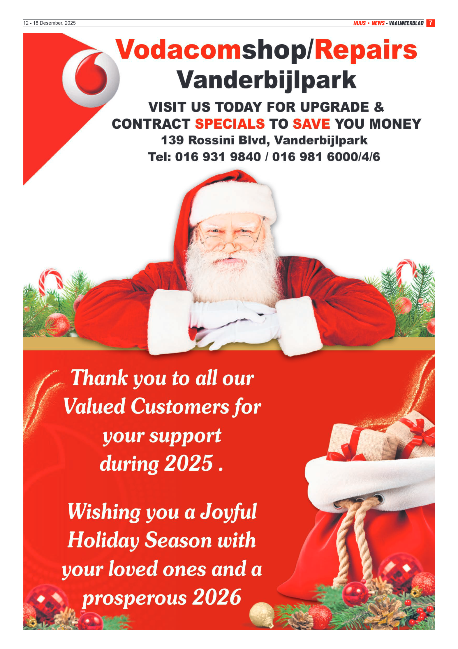 Vaalweekblad 12 December 2025 page 7