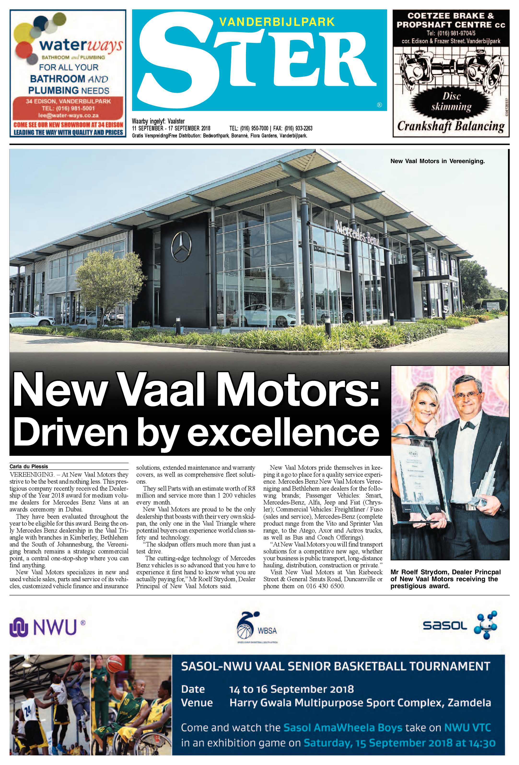 Vanderbijlpark 11 – 17 September 2018 page 1